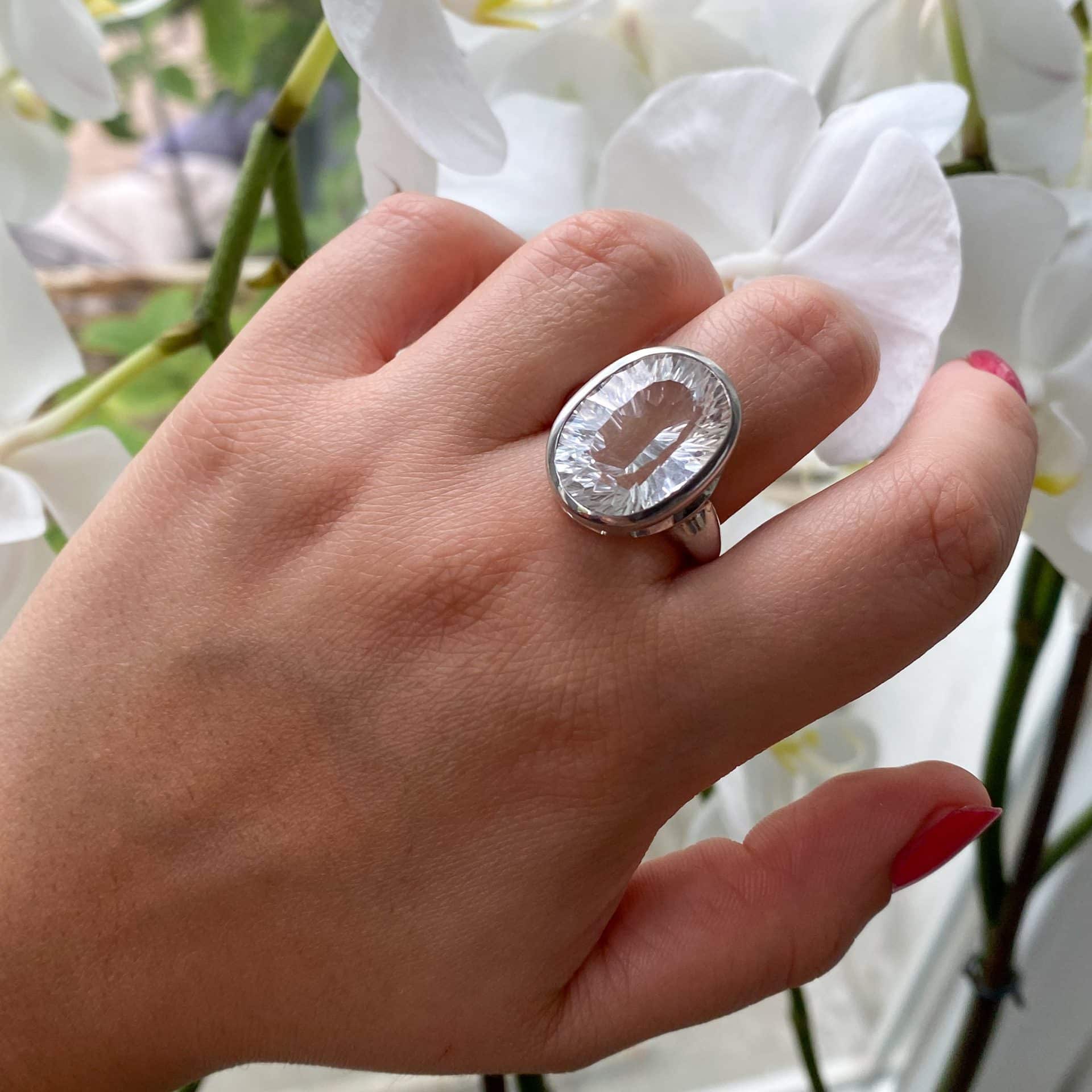 Bague cristal de roche