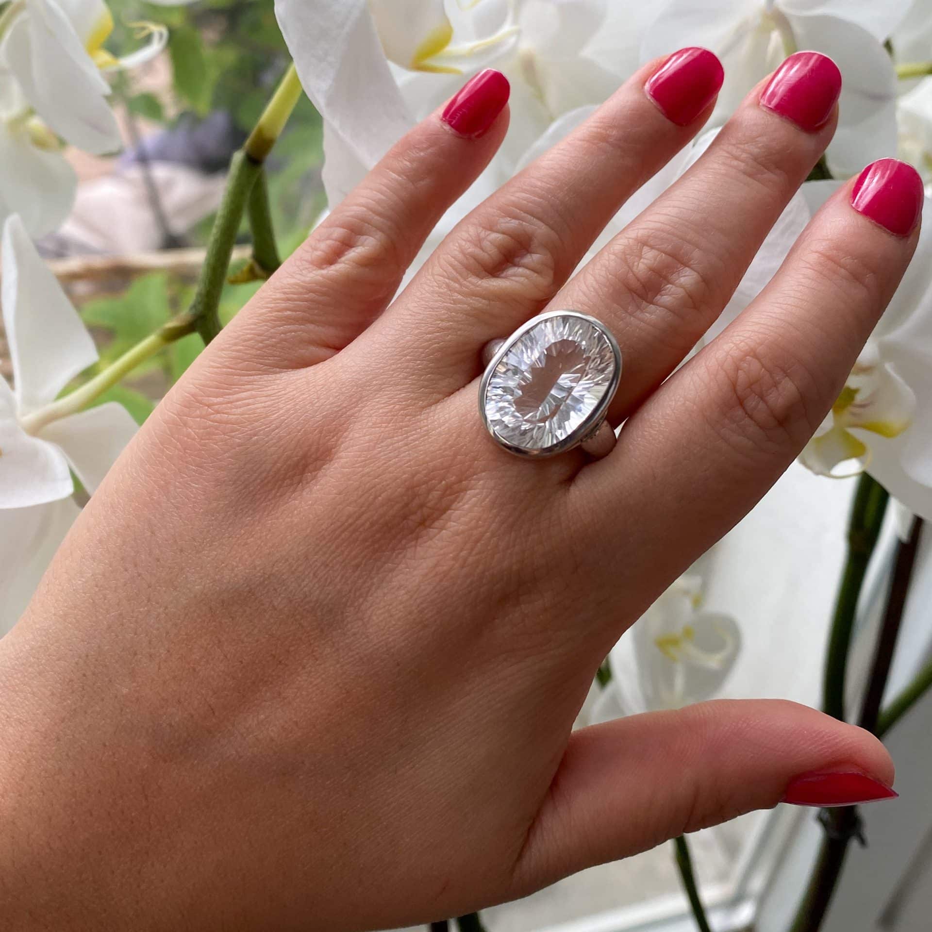 Bague cristal de roche