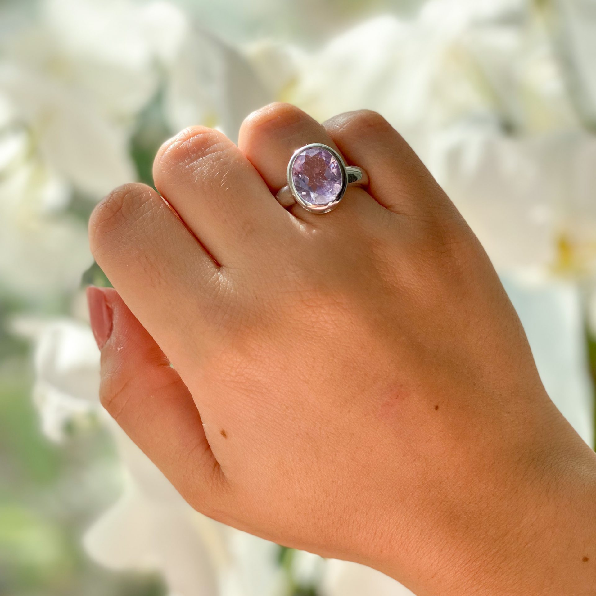 Bague Améthyste ovale