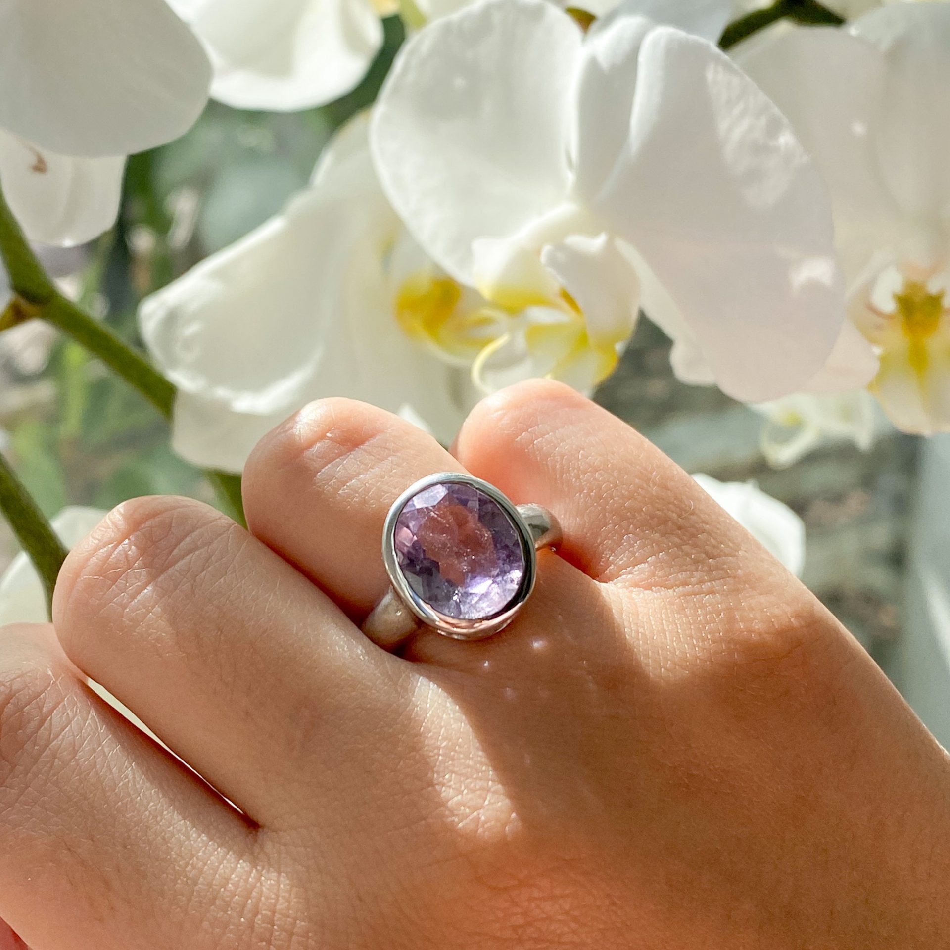 Bague Améthyste ovale