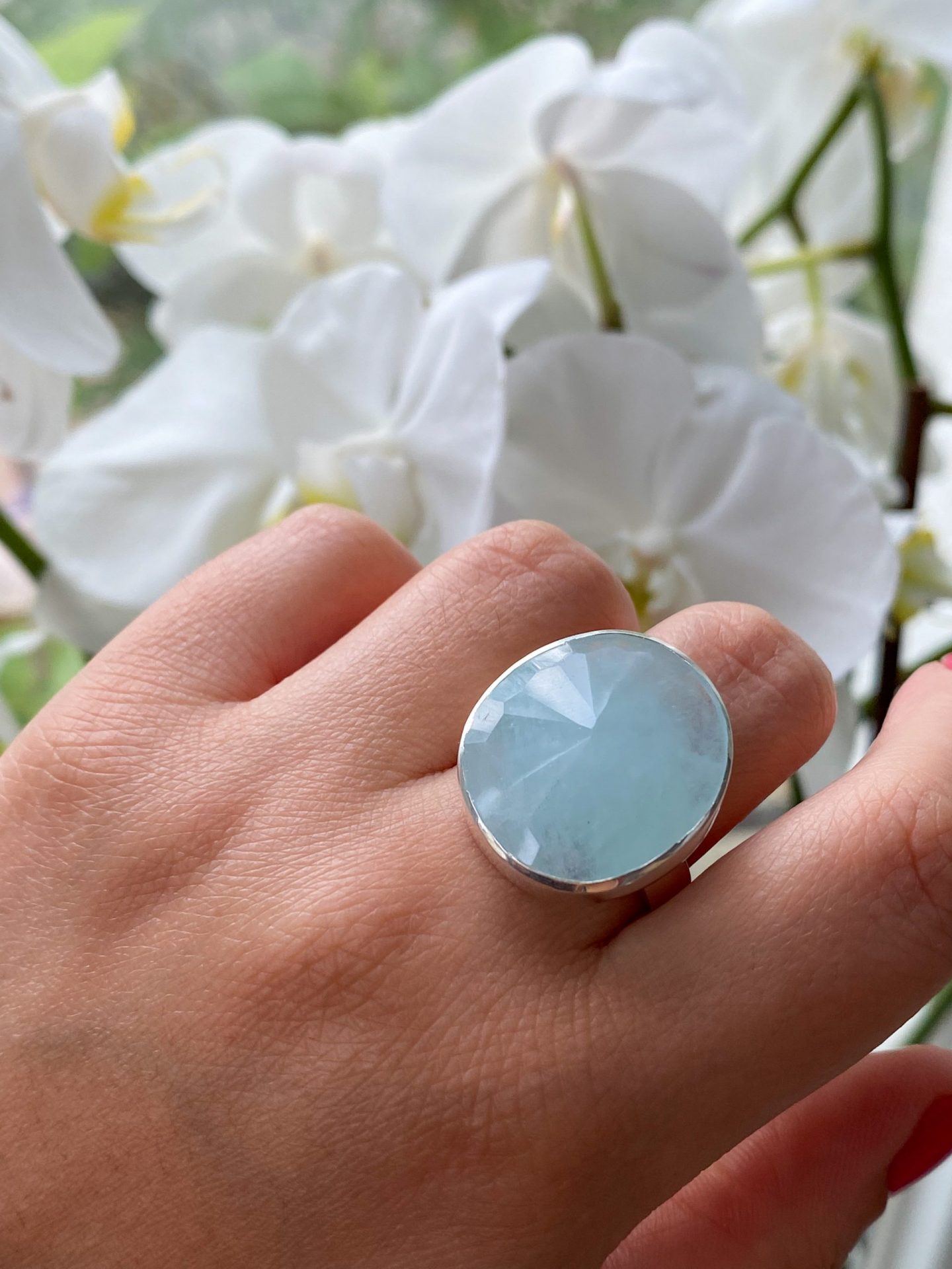 Bague Aigue Marine et Argent