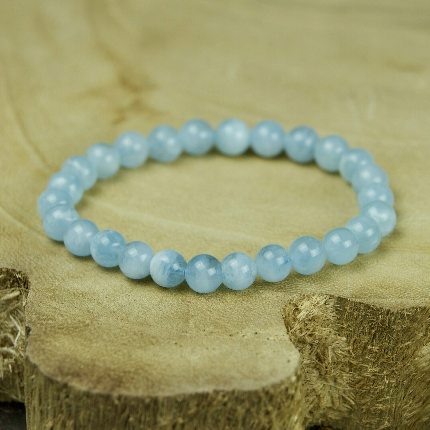 Bracelet boules Aigue-Marine