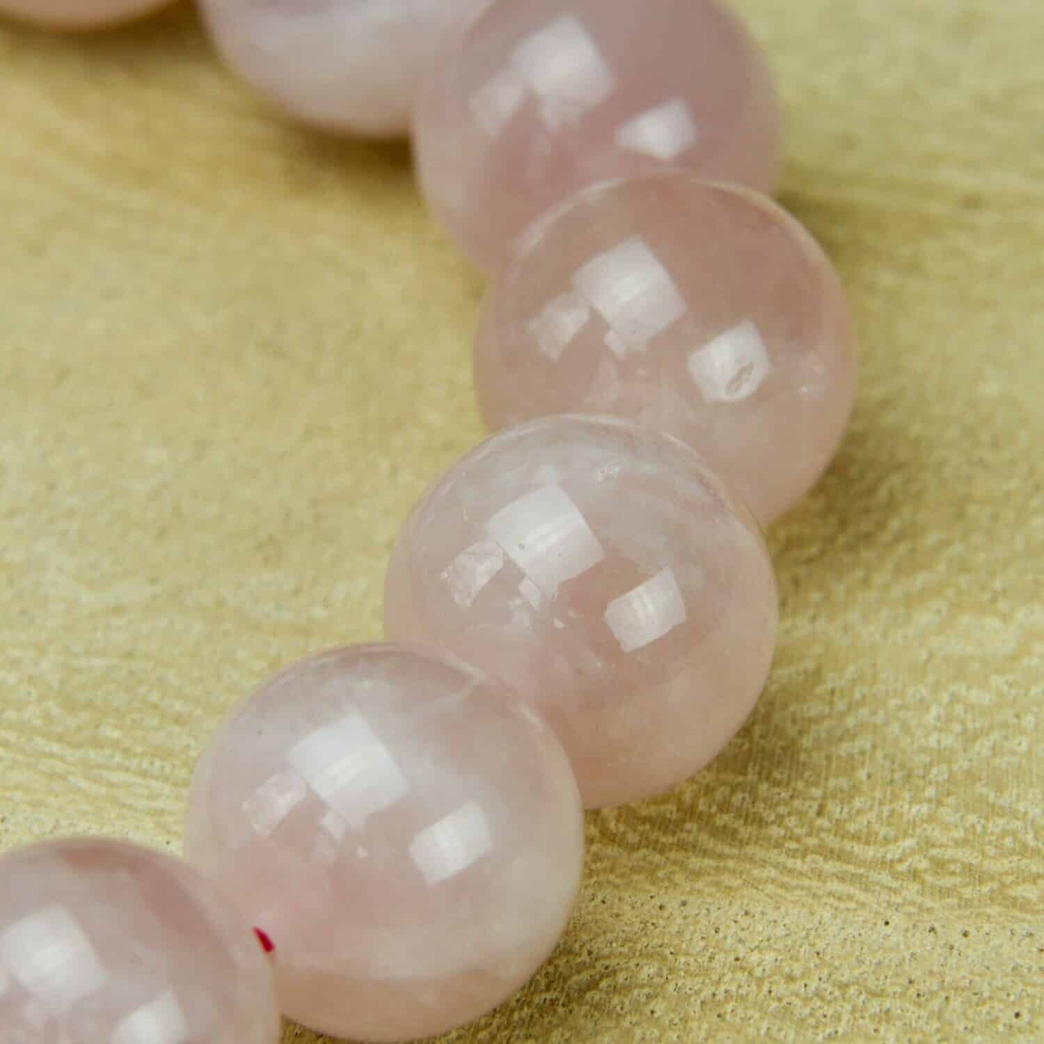 Bracelet Sphères Quartz Rose maxi