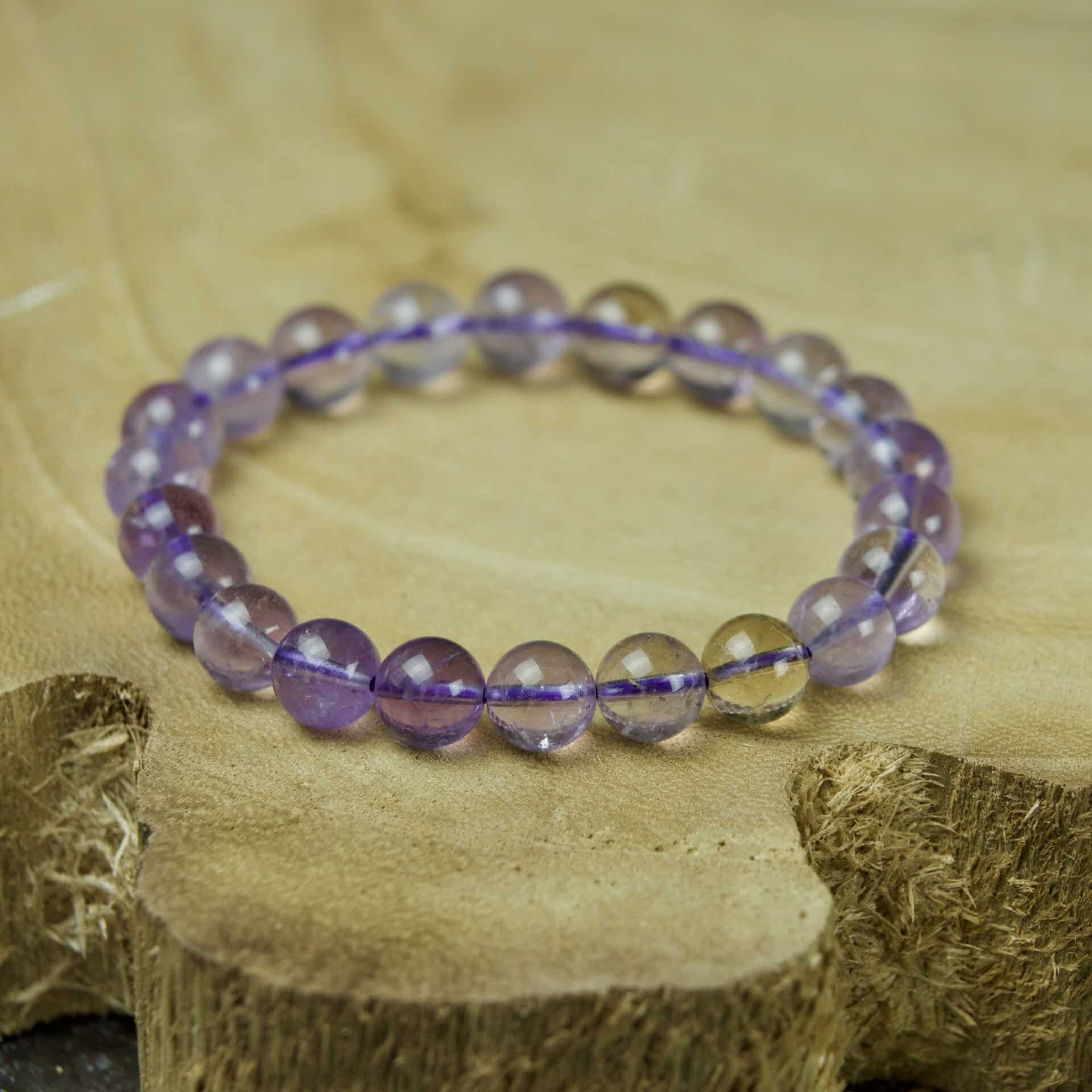 Bracelet boules Amétrine