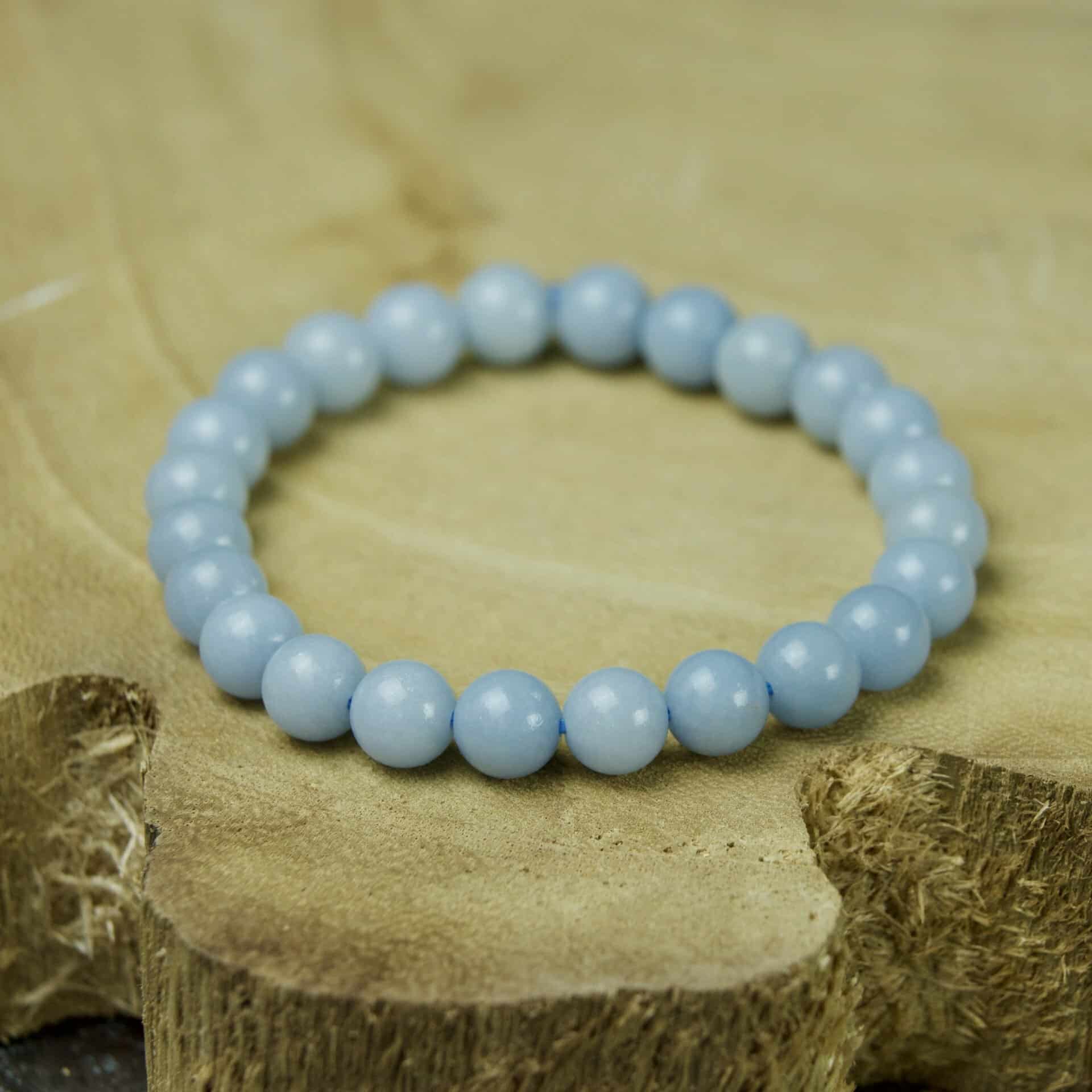 Bracelet boules Angélite