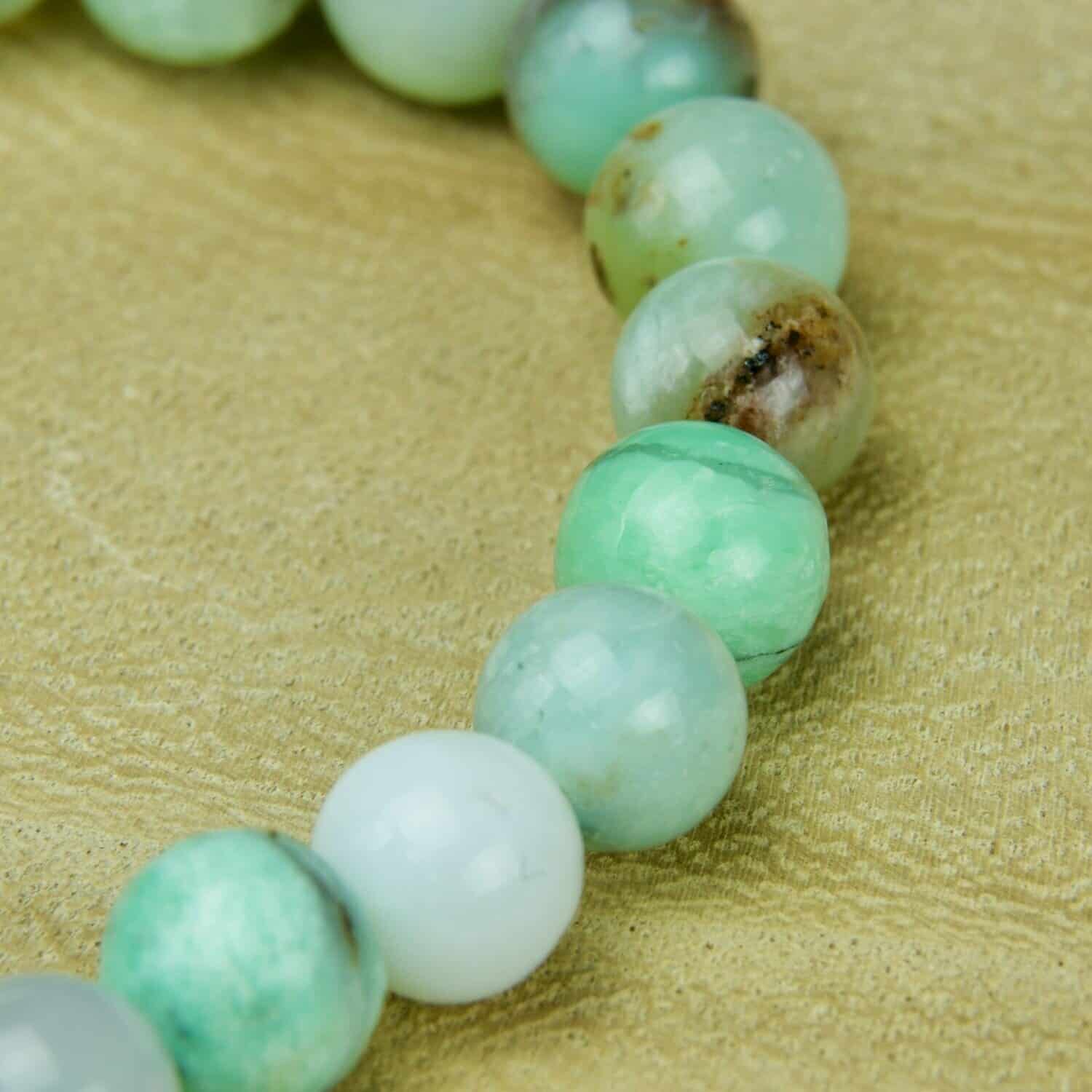 Bracelet Sphères Chrysoprase