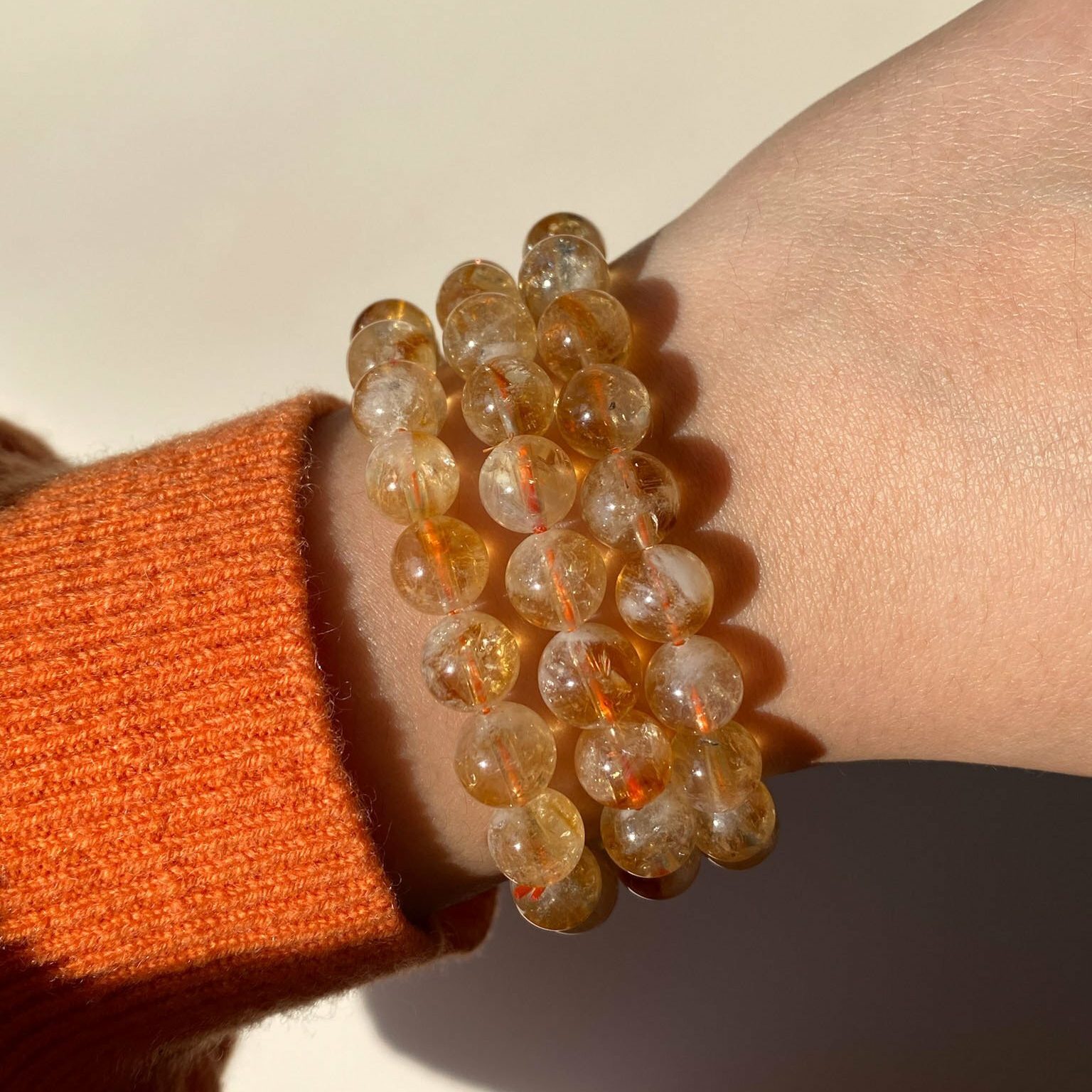 Bracelet Sphères Citrine chauffée AA – Image 3