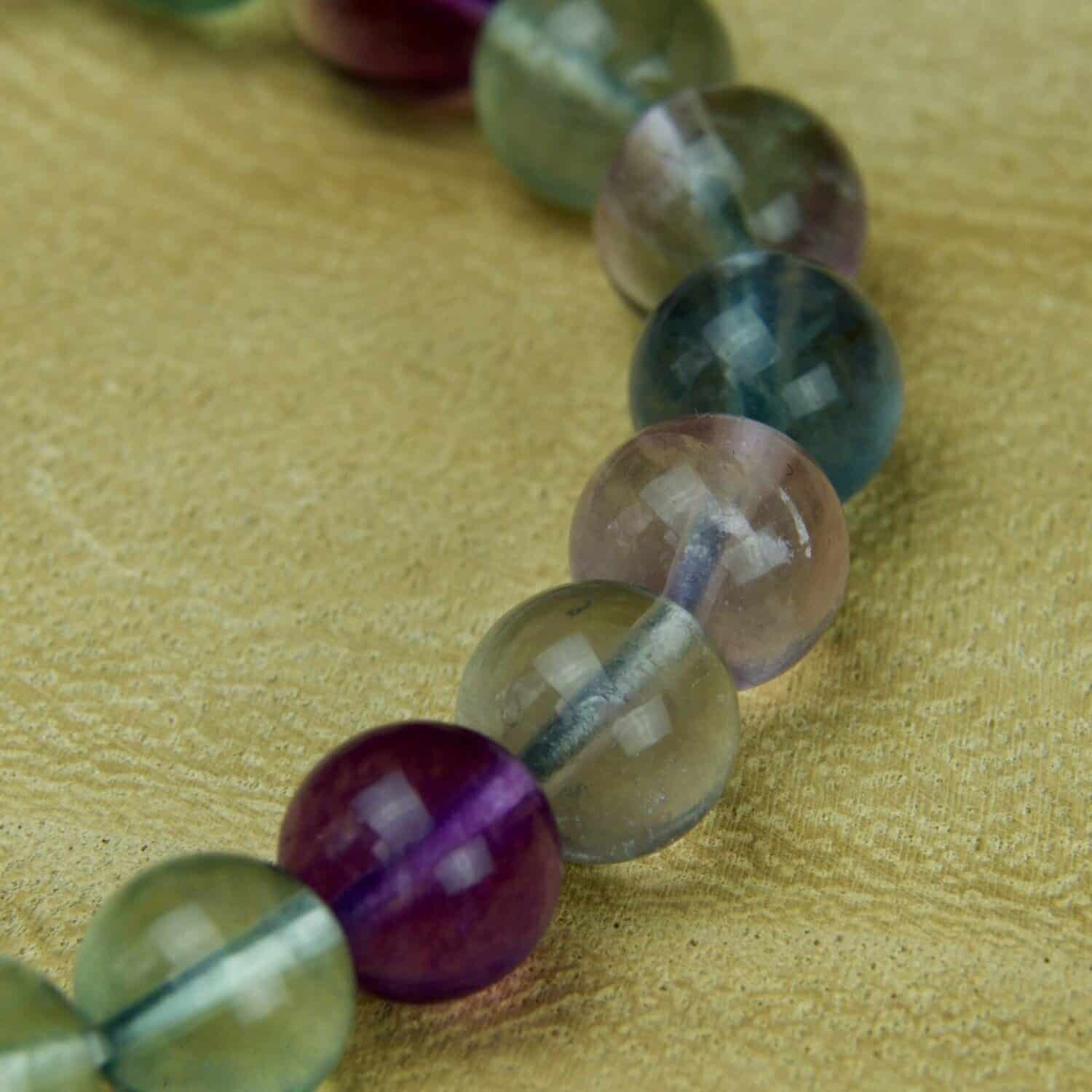 Bracelet Sphères Fluorite multicolore AAA