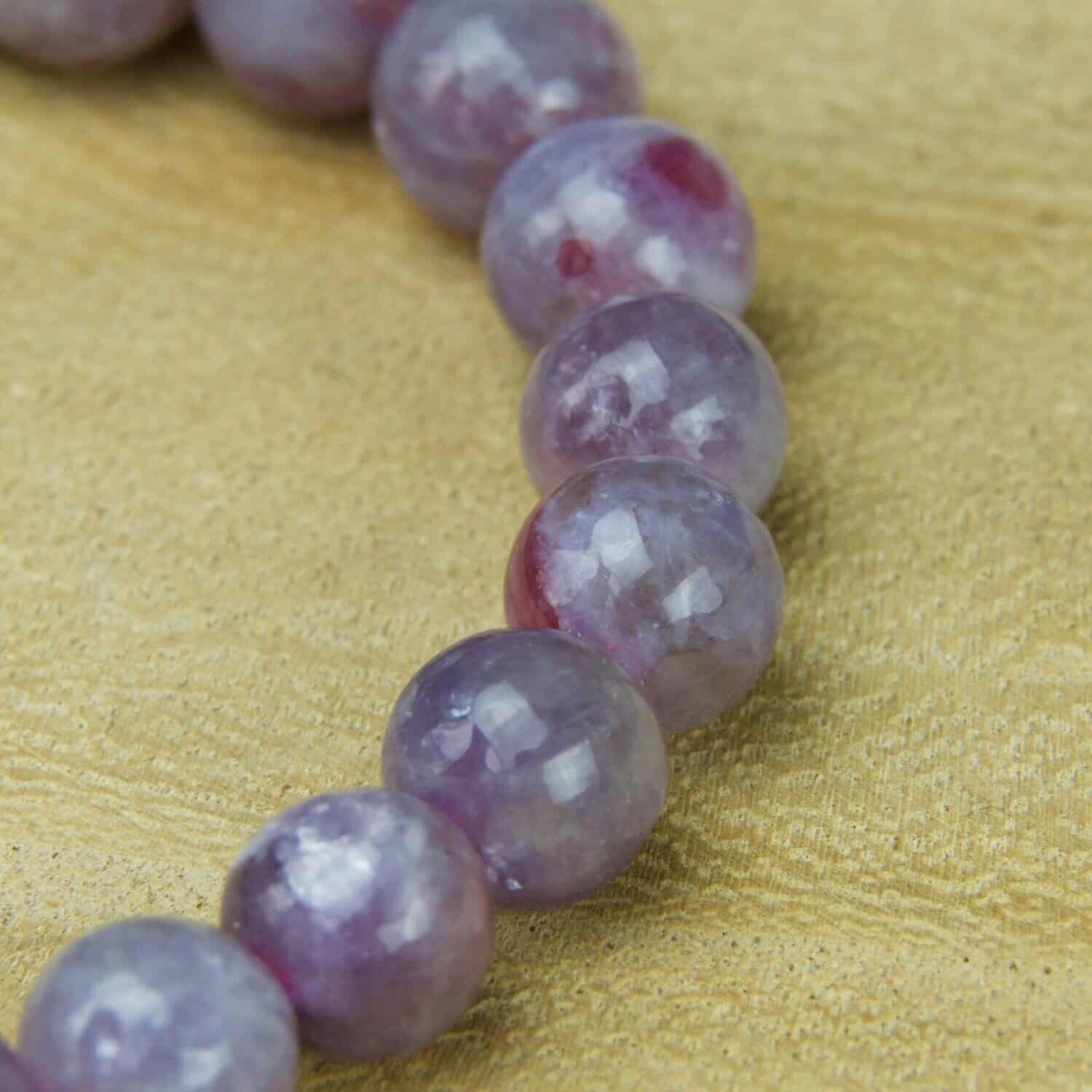 Bracelet Sphères Tourmaline Rose