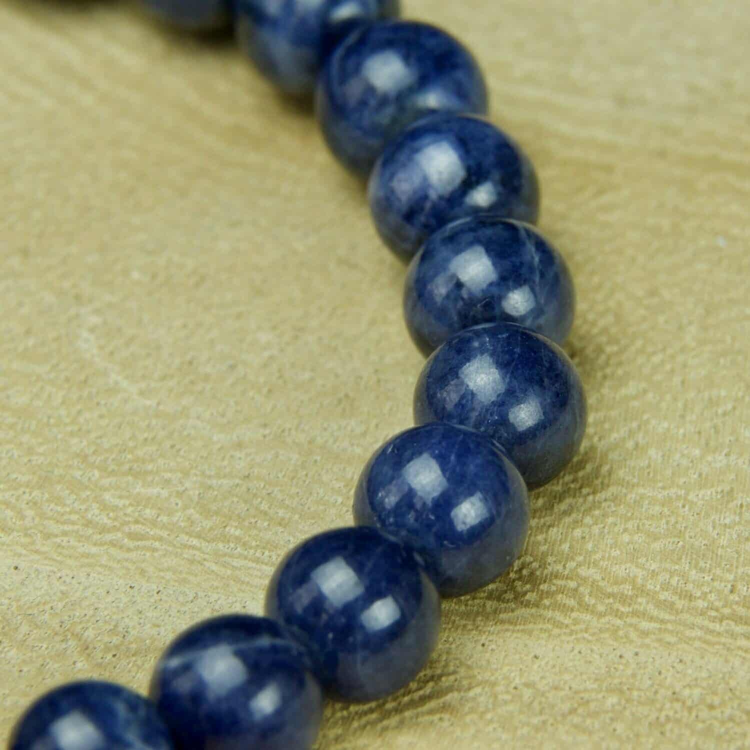 Bracelet Sphères (6 mm) Saphir bleu