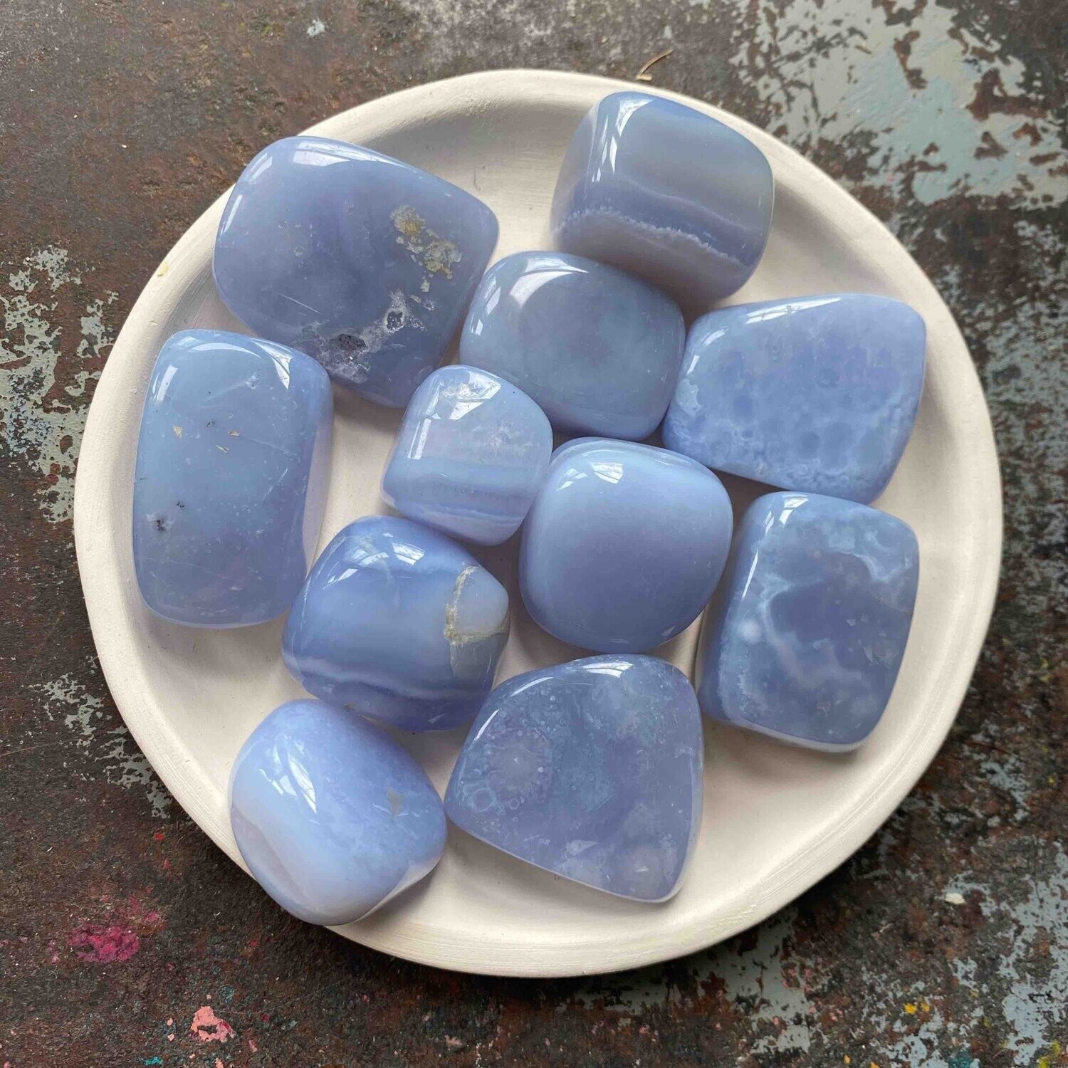 Calcédoine bleue de Namibie