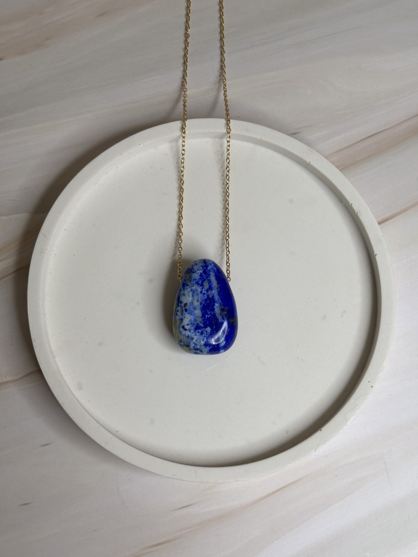 Collier Cabochon Lapis Lazuli Afghanistan AA - Capsule Noël (Édition Limitée)