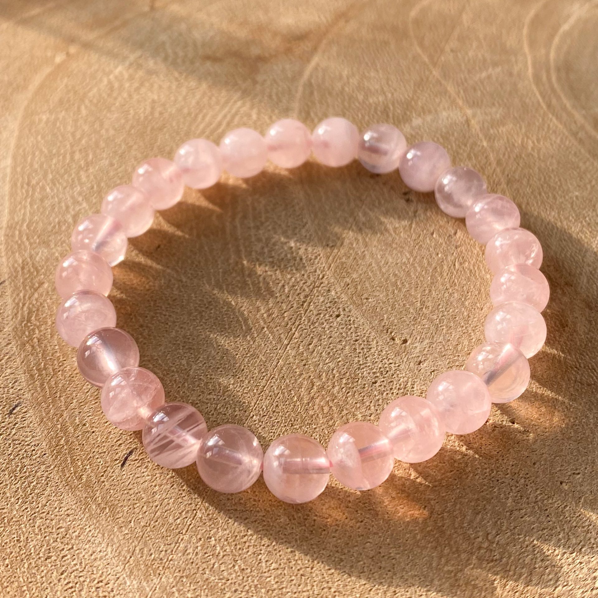 Bracelet Sphères Quartz Rose Extra
