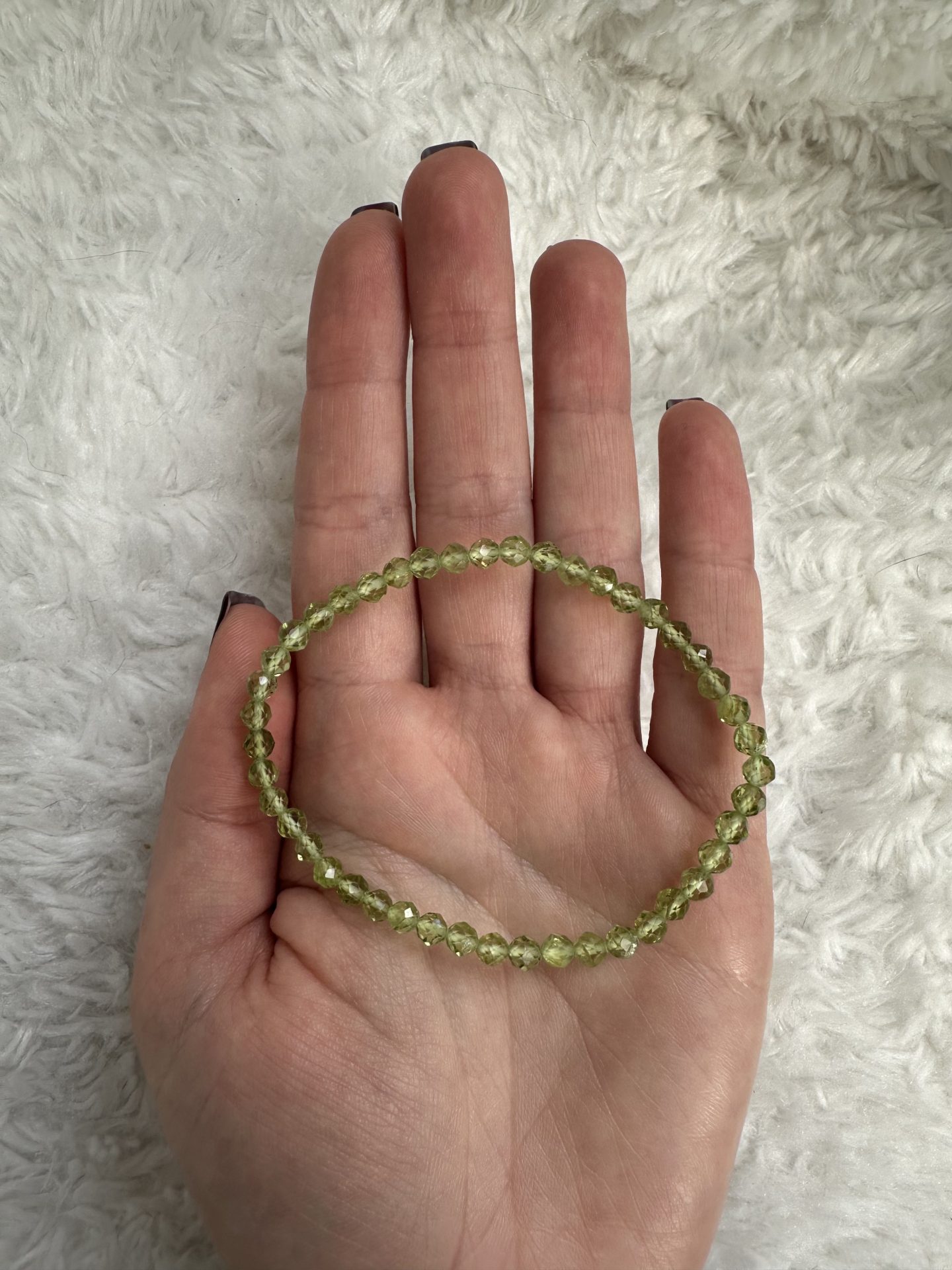 Bracelet facettes Péridot