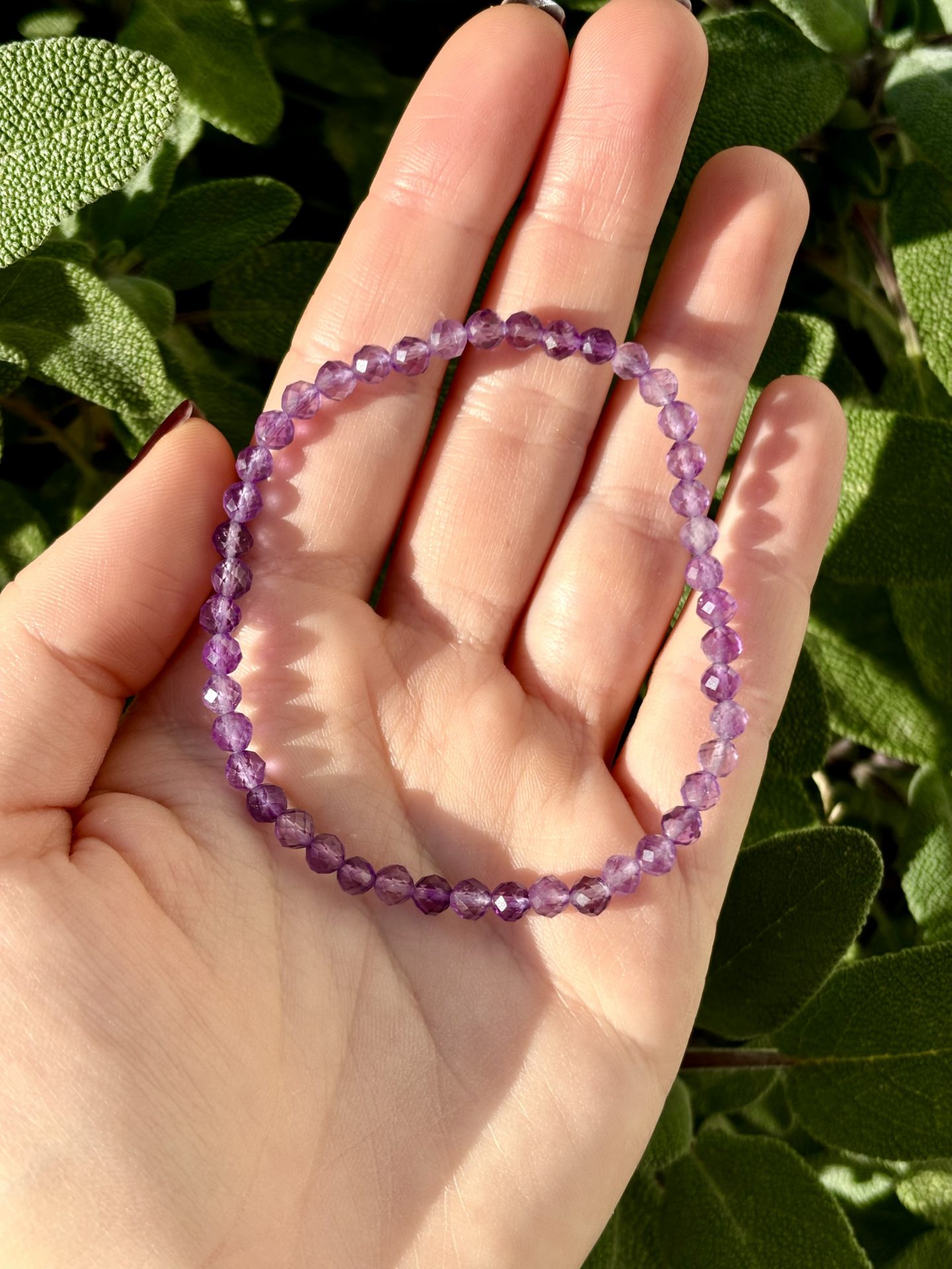 Bracelet facettes Améthyste Brésil AA+