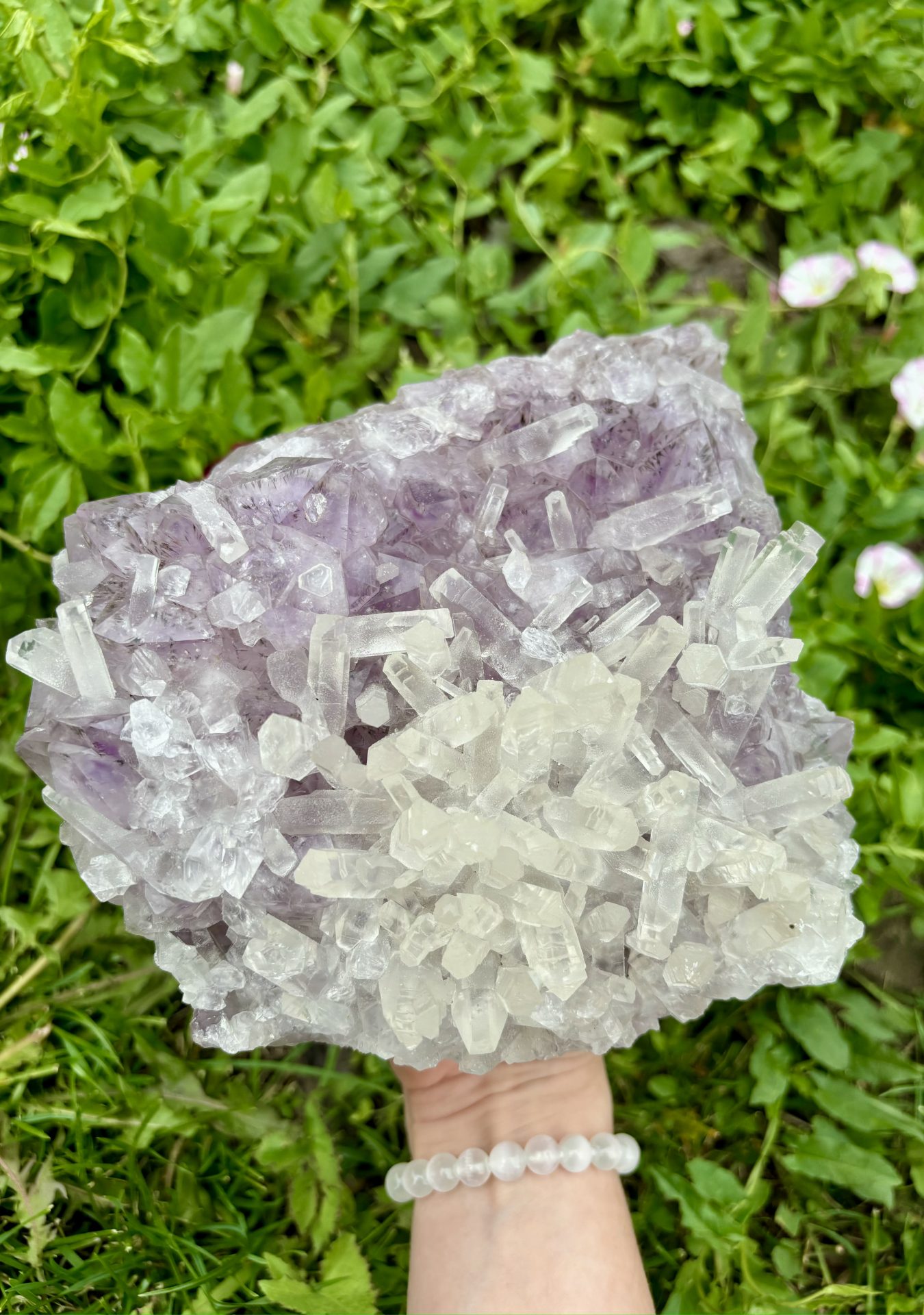 Druse d'Améthyste avec inclusion de Calcite d'Uruguay 3023g n°1 – Image 6
