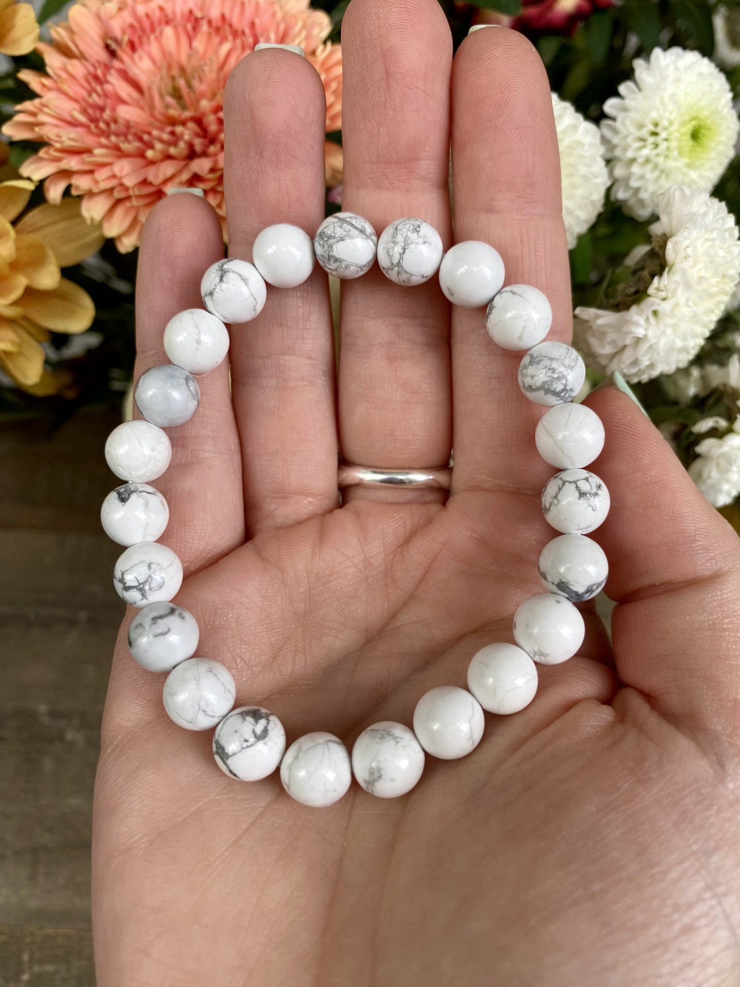 Bracelet Sphères Howlite