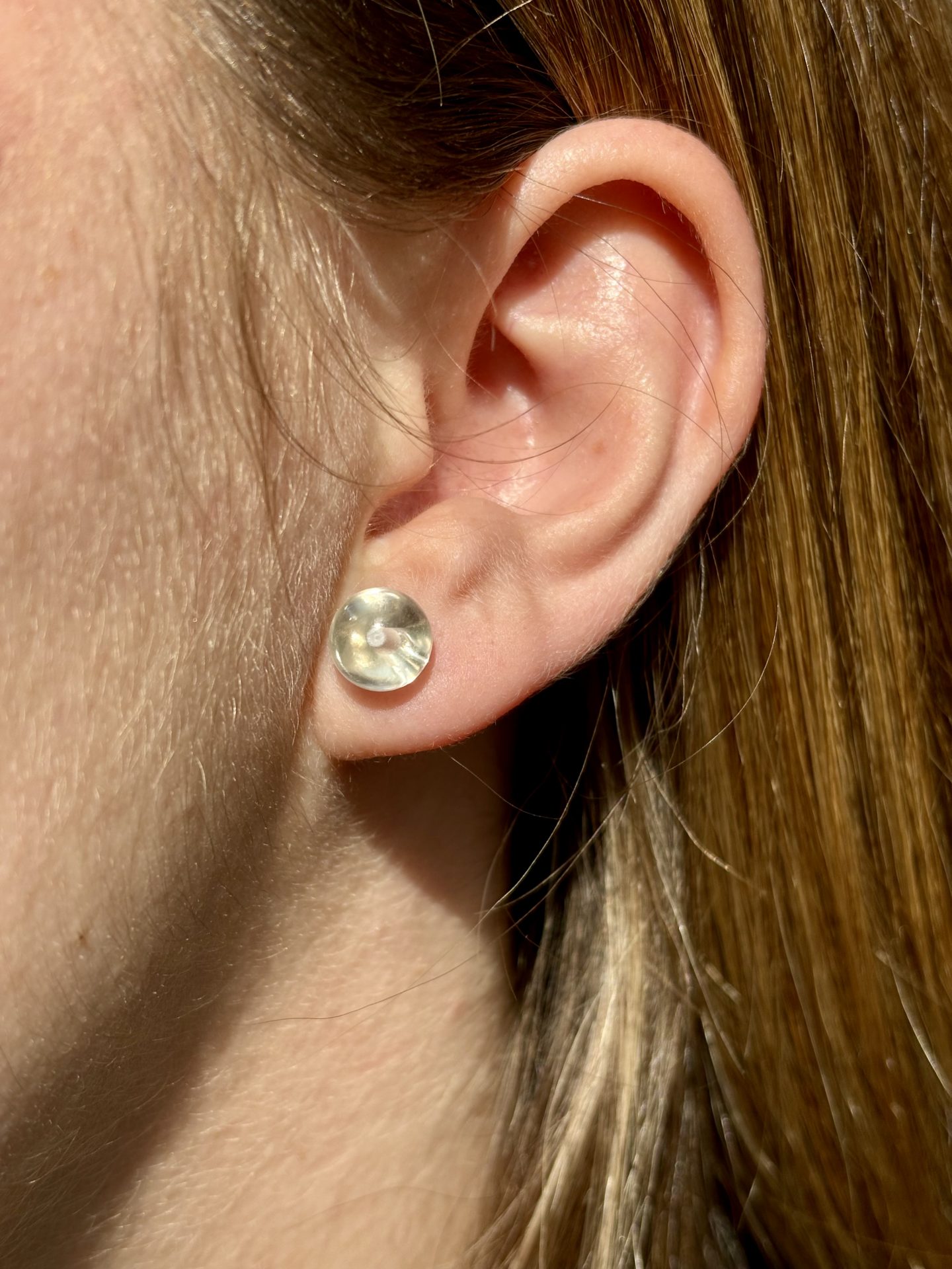 Boucles d'oreilles Cristal de Roche en argent 925