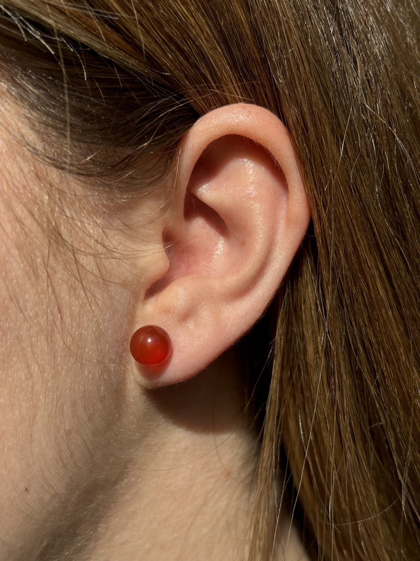 Boucles d'oreilles Cornaline en argent 925