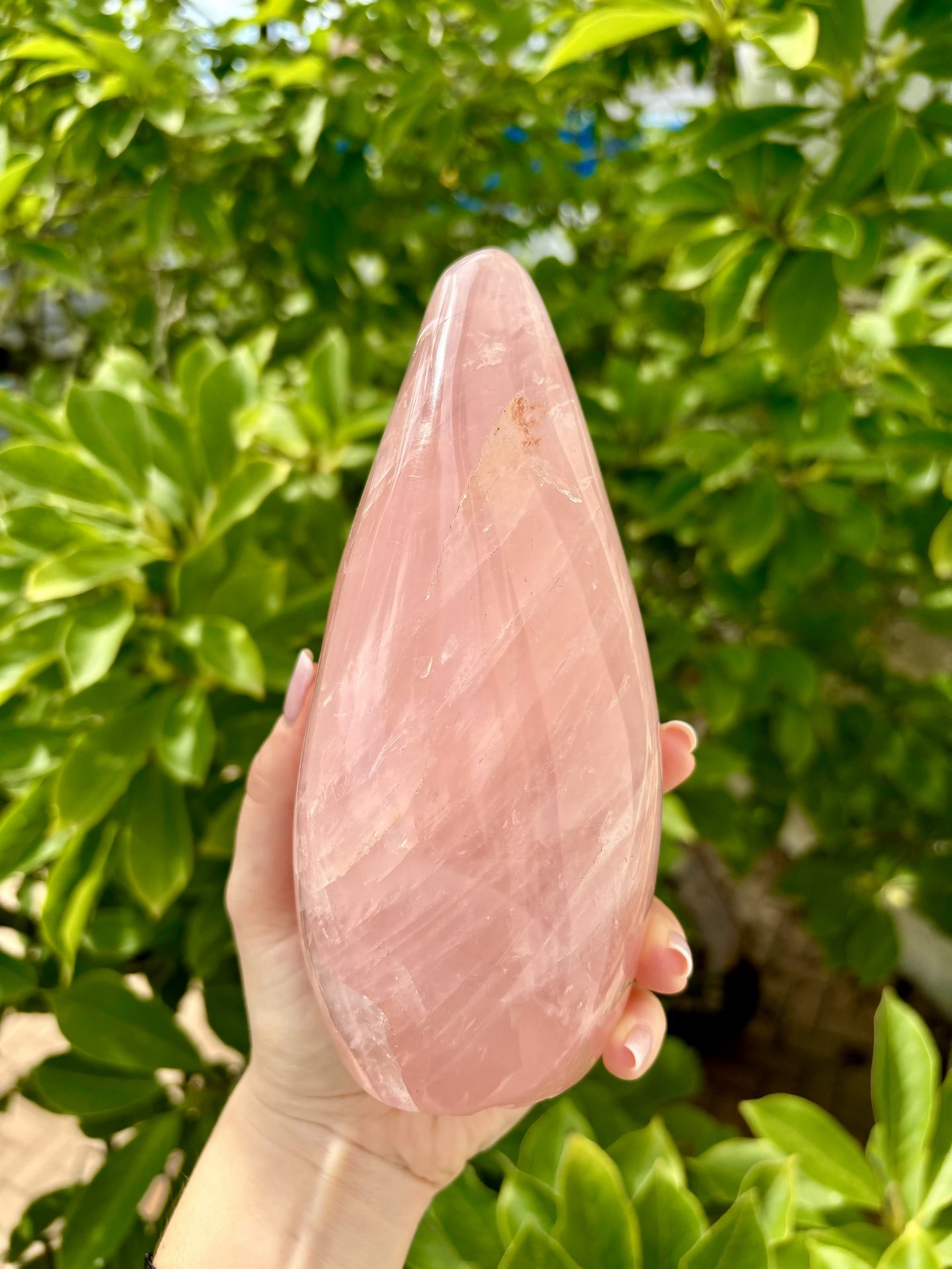 Menhir en Quartz Rose N°8 1508g – Image 4
