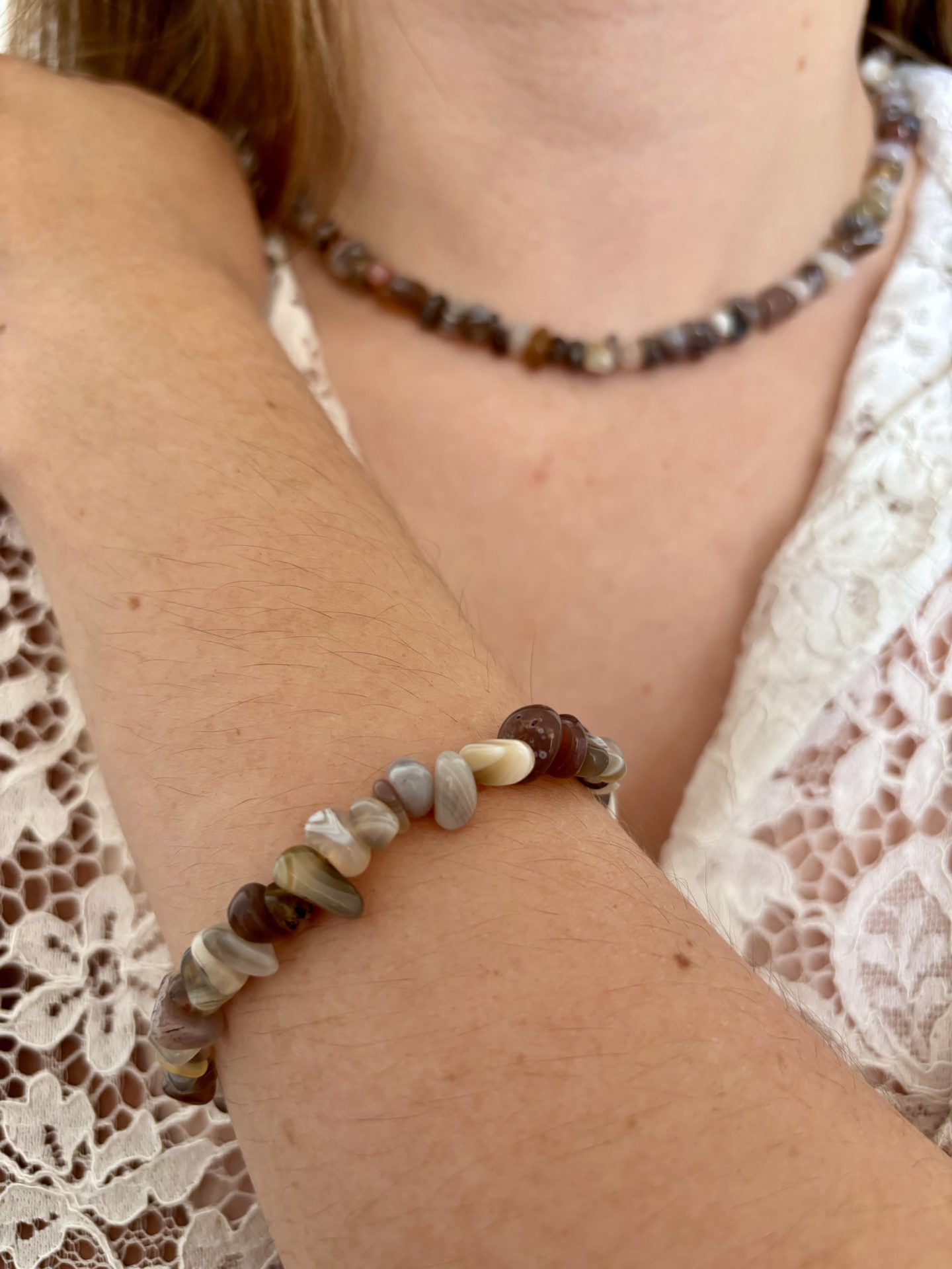 Parure Protection en Agate – Collection Galets Uniques