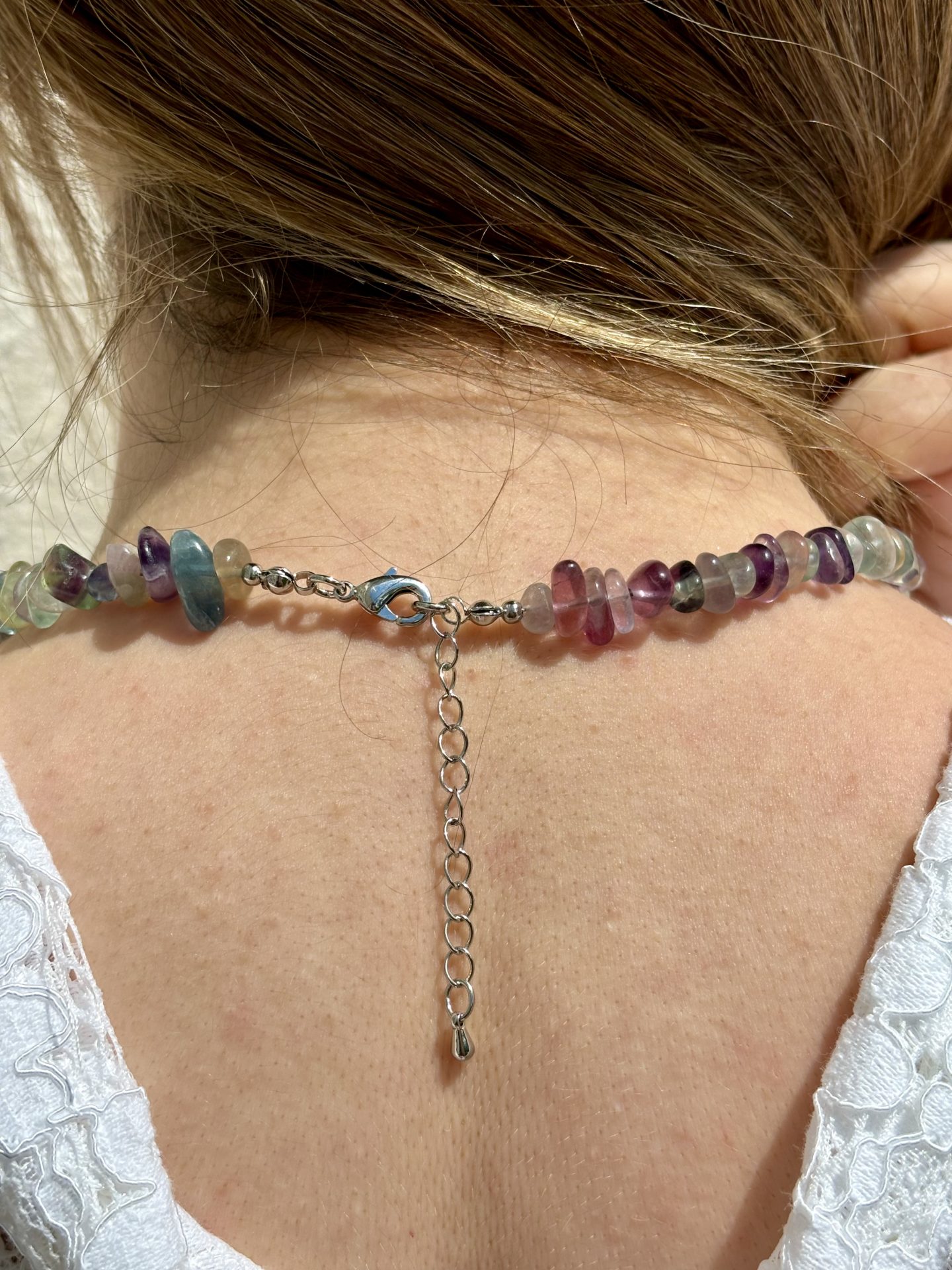 Parure Ordre en Fluorite – Collection Galets Uniques – Image 3