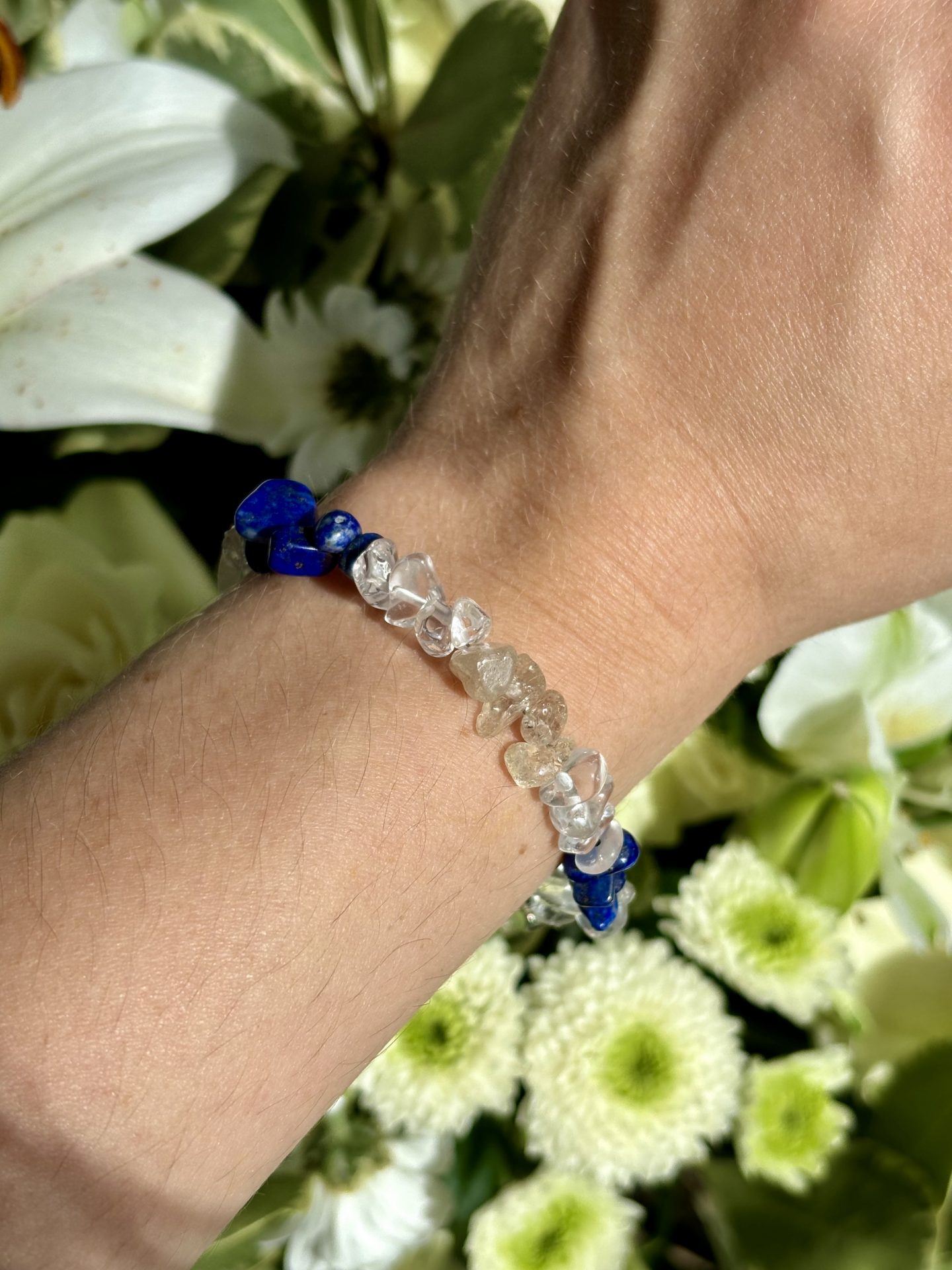 Parure Sagesse & Inspiration en Lapis Lazuli, Quartz Rutilé, Cristal de Roche – Collection Trio Éthéré – Image 5