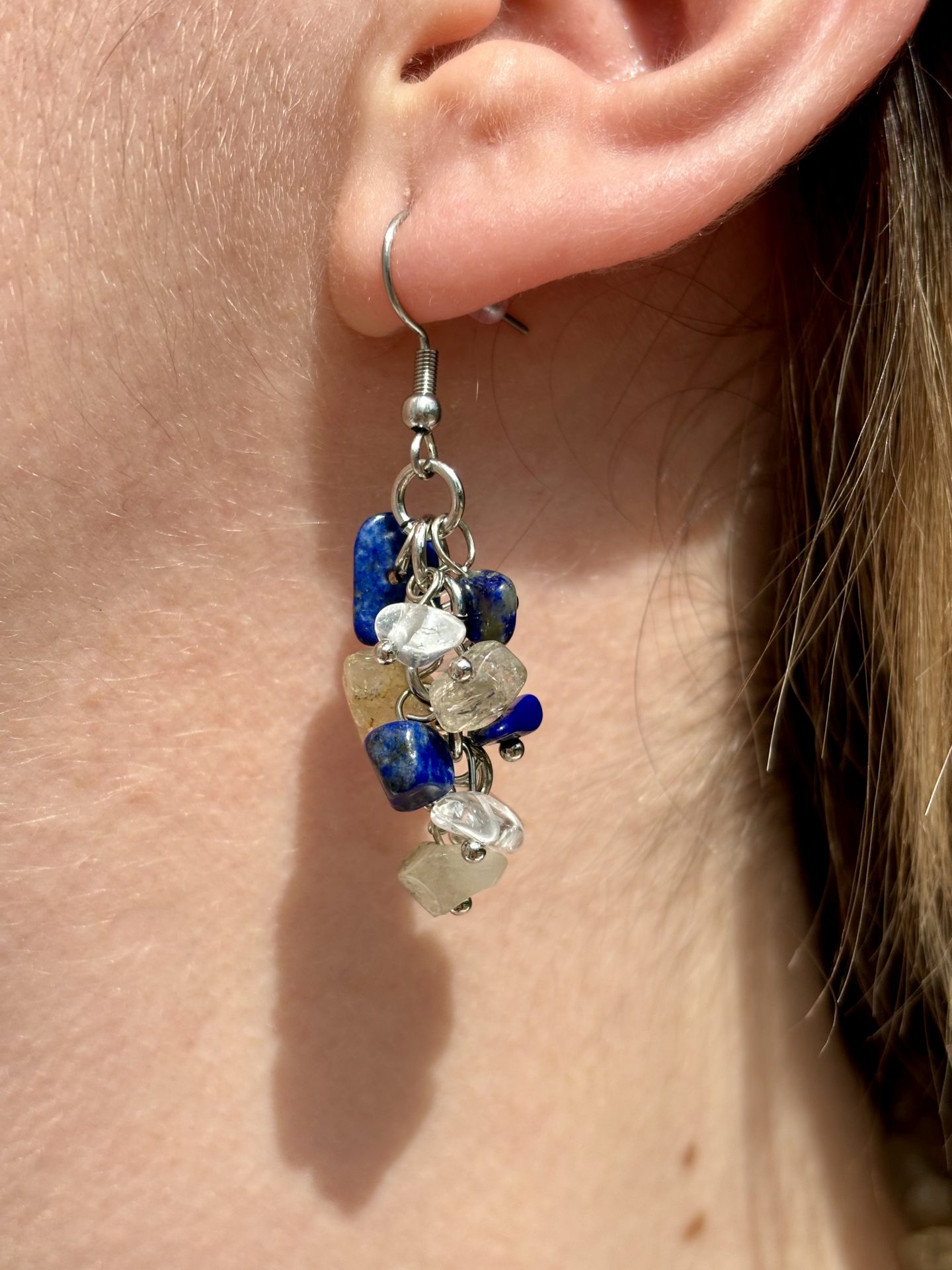 Parure Sagesse & Inspiration en Lapis Lazuli, Quartz Rutilé, Cristal de Roche – Collection Trio Éthéré – Image 4