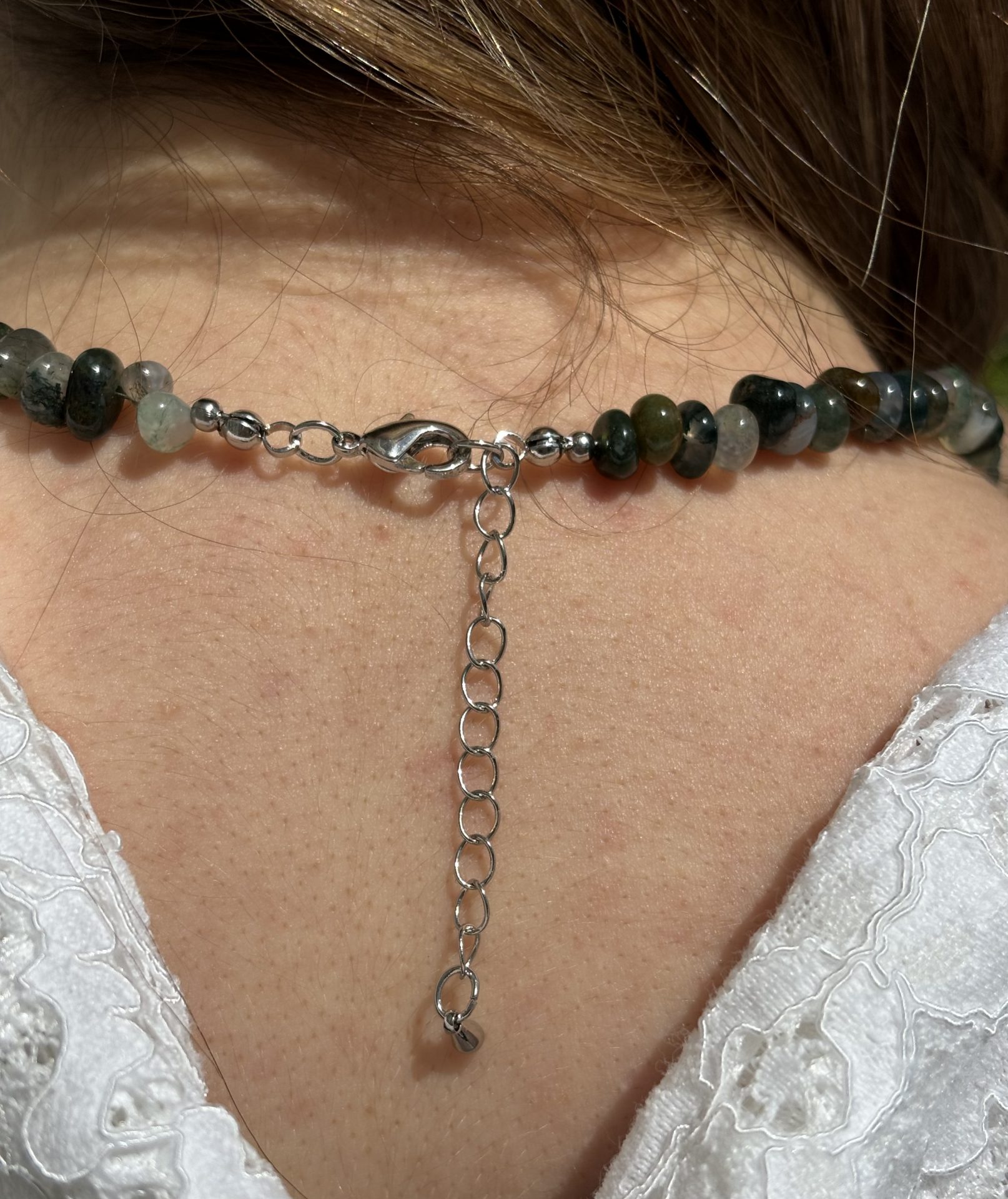 Parure Inspiration en Agate Mousse – Collection Galets Uniques – Image 3