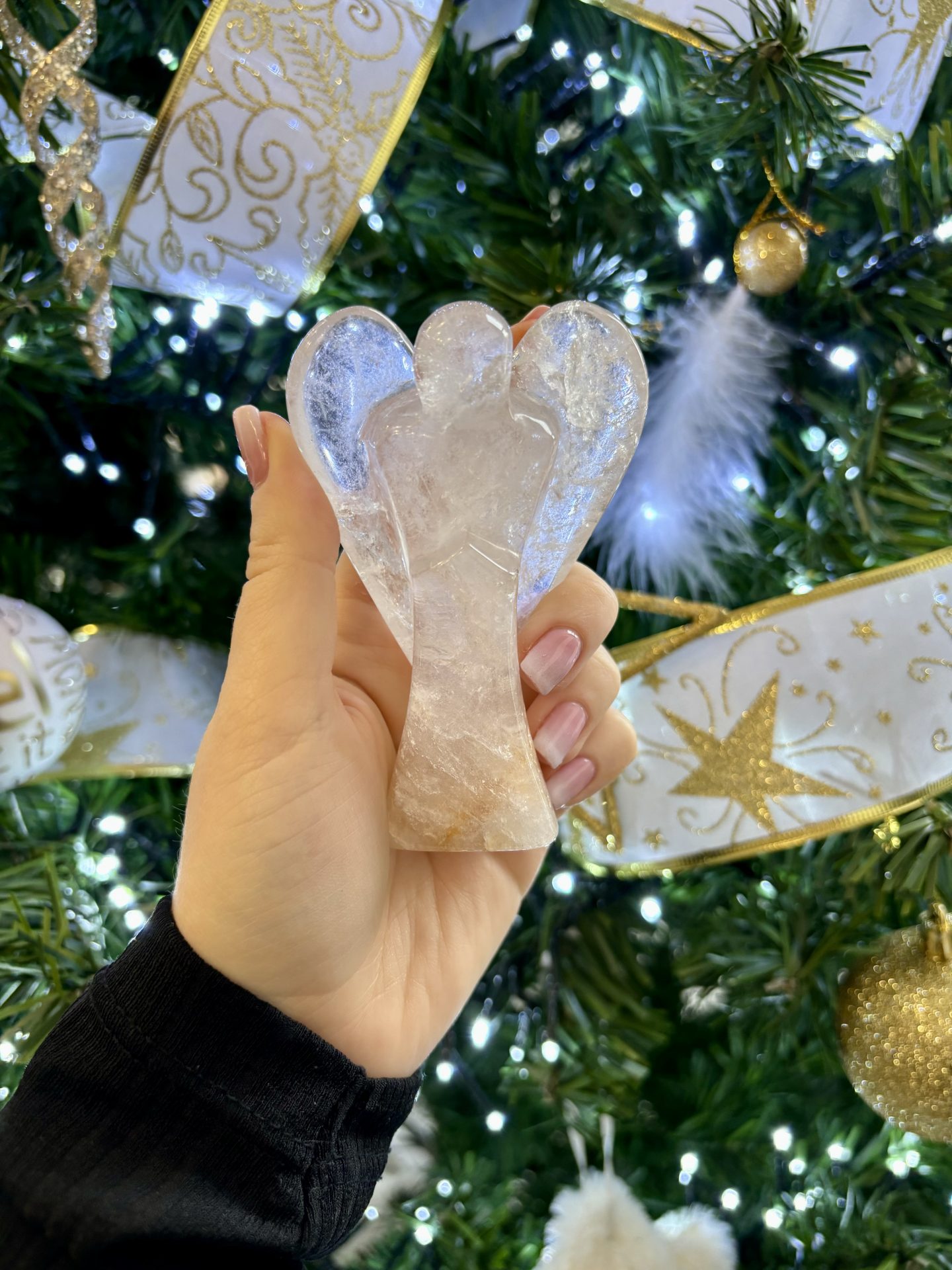 Ange en Cristal de Roche Avec Inclusion Oxyde de Fer n°2