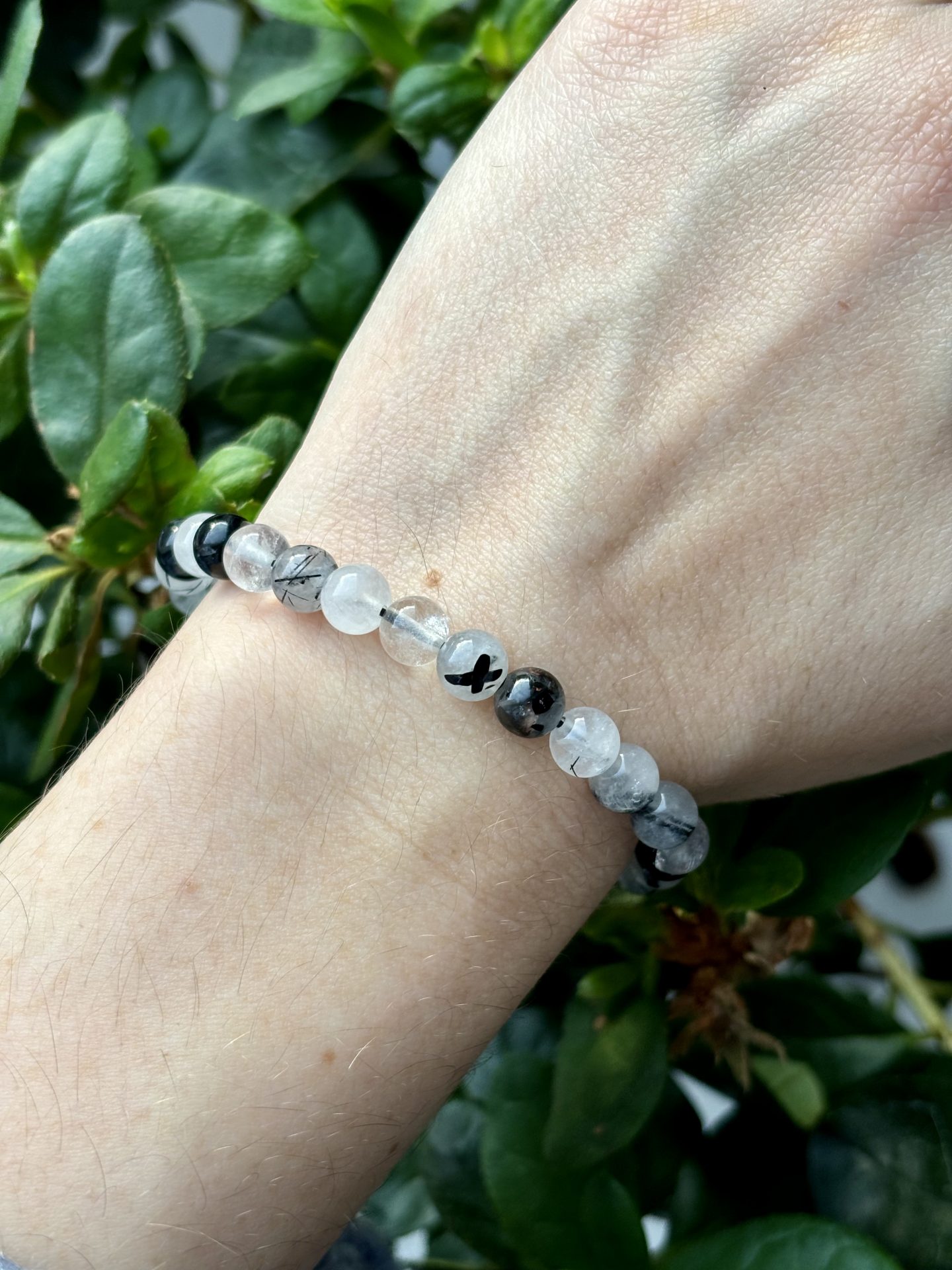 Bracelet Sphères (6 mm) Quartz Tourmaline – Image 3