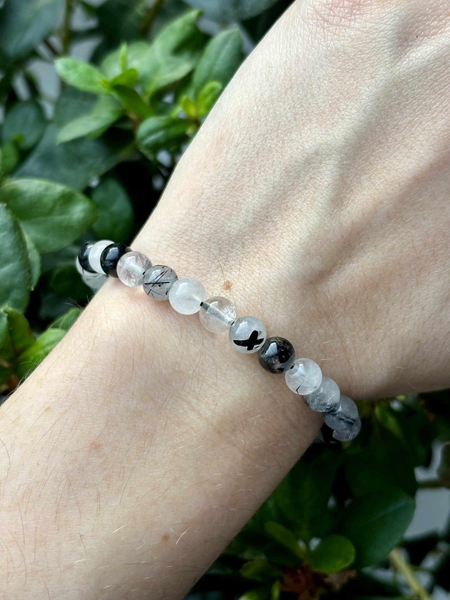 Bracelet Sphères (6 mm) Quartz Tourmaline – Image 4