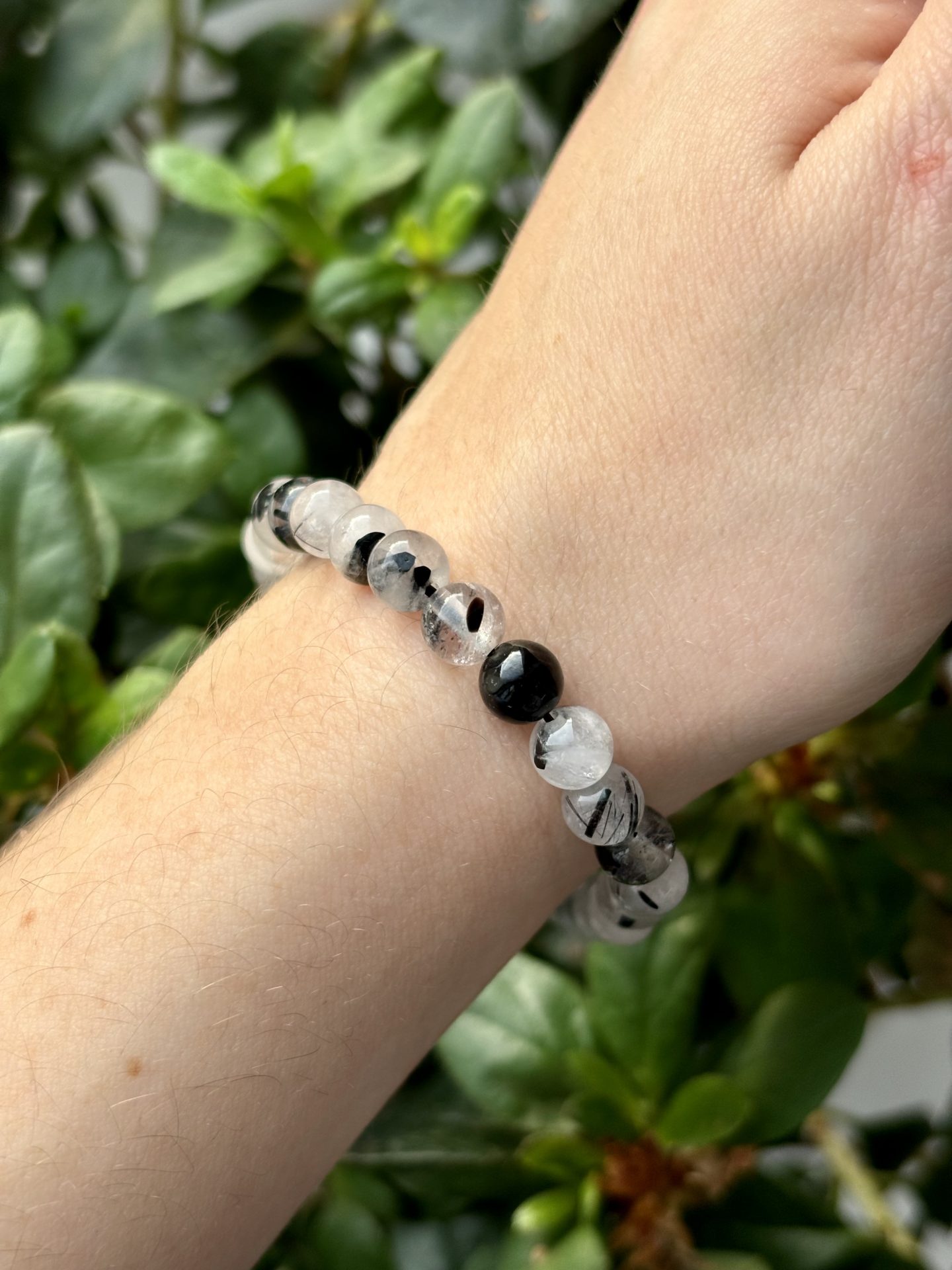 Bracelet Sphères (6 mm) Quartz Tourmaline – Image 5