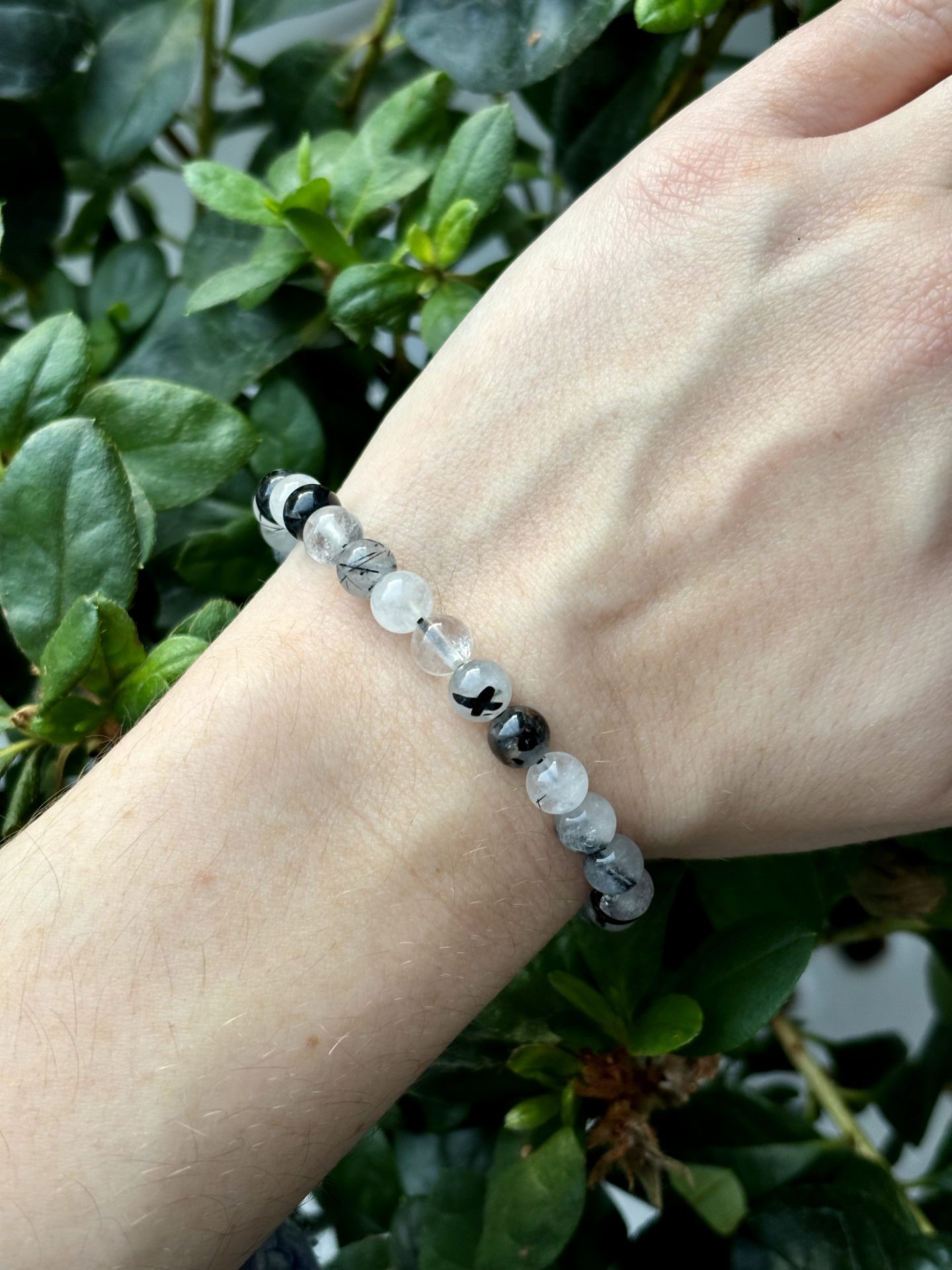 Bracelet Sphères (6 mm) Quartz Tourmaline – Image 7