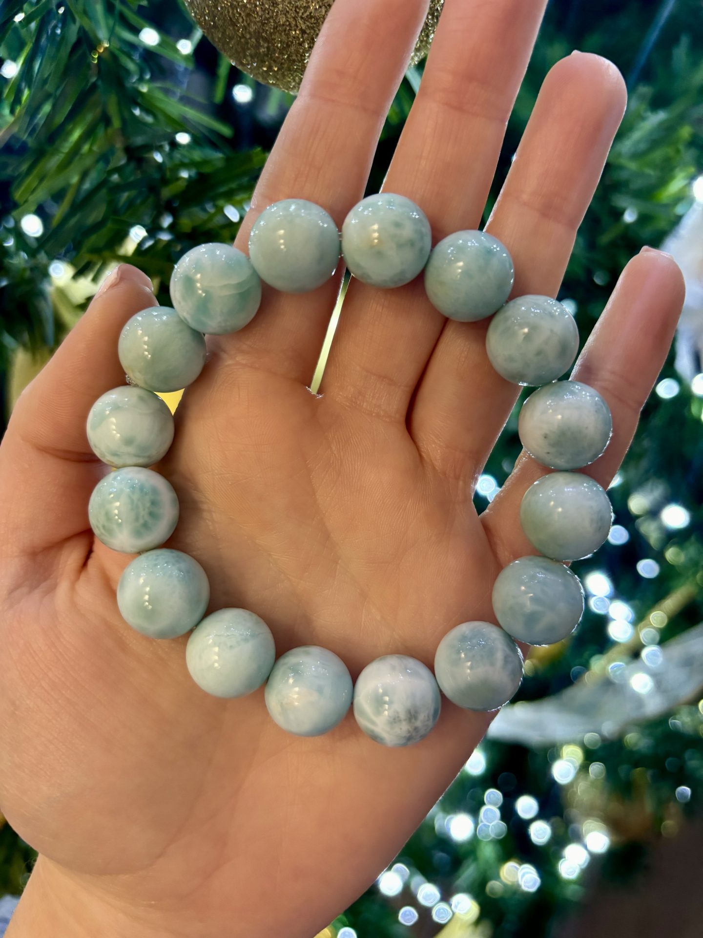 Bracelet Sphères maxi Larimar