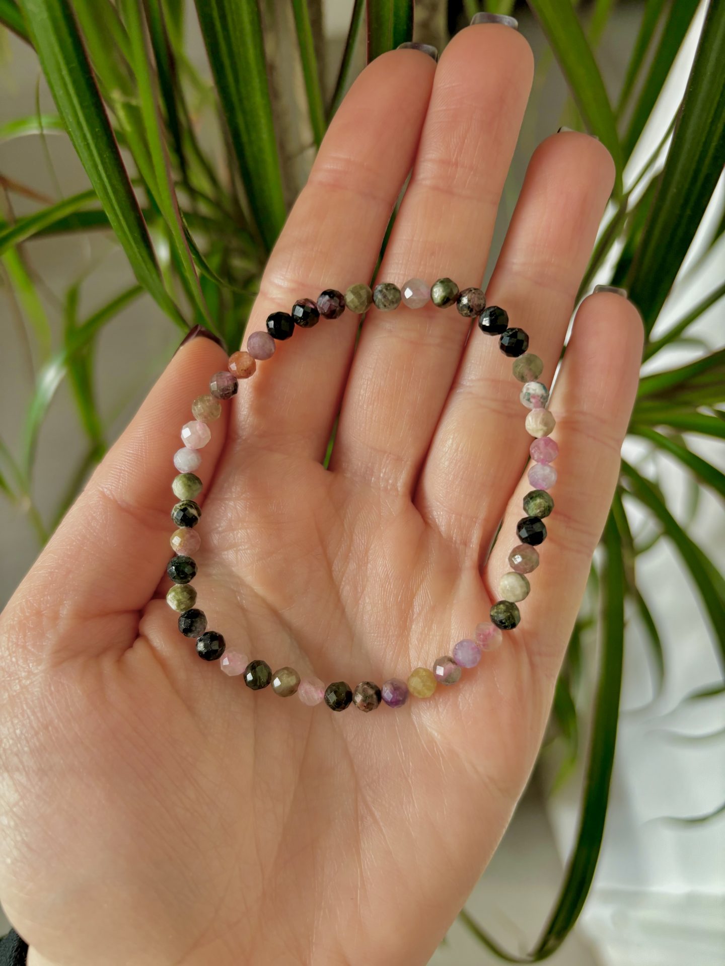 Bracelet Facettes Tourmaline Multicolore A – Image 3