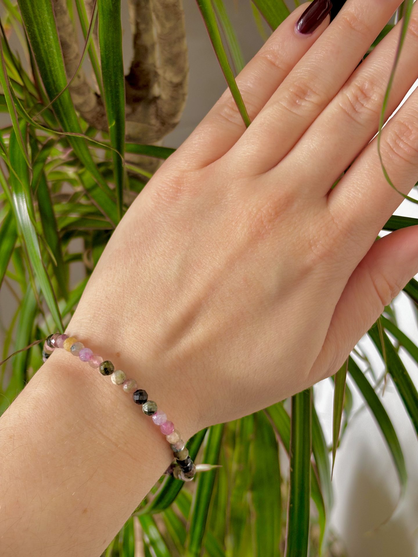 Bracelet Facettes Tourmaline Multicolore A – Image 6