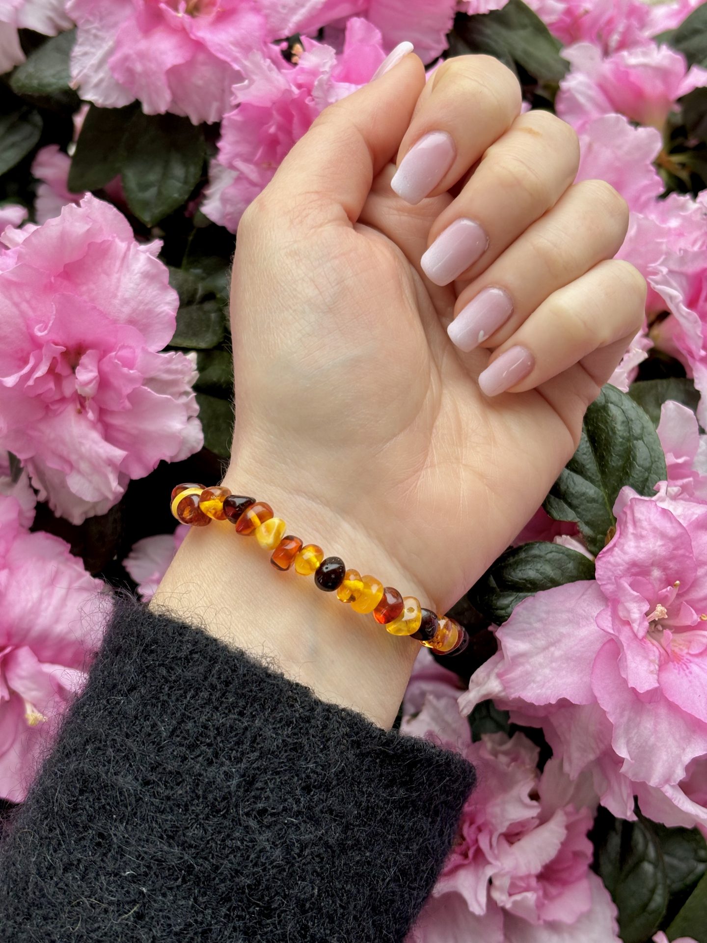 Bracelet Galets Ambre Multicolore – Image 3