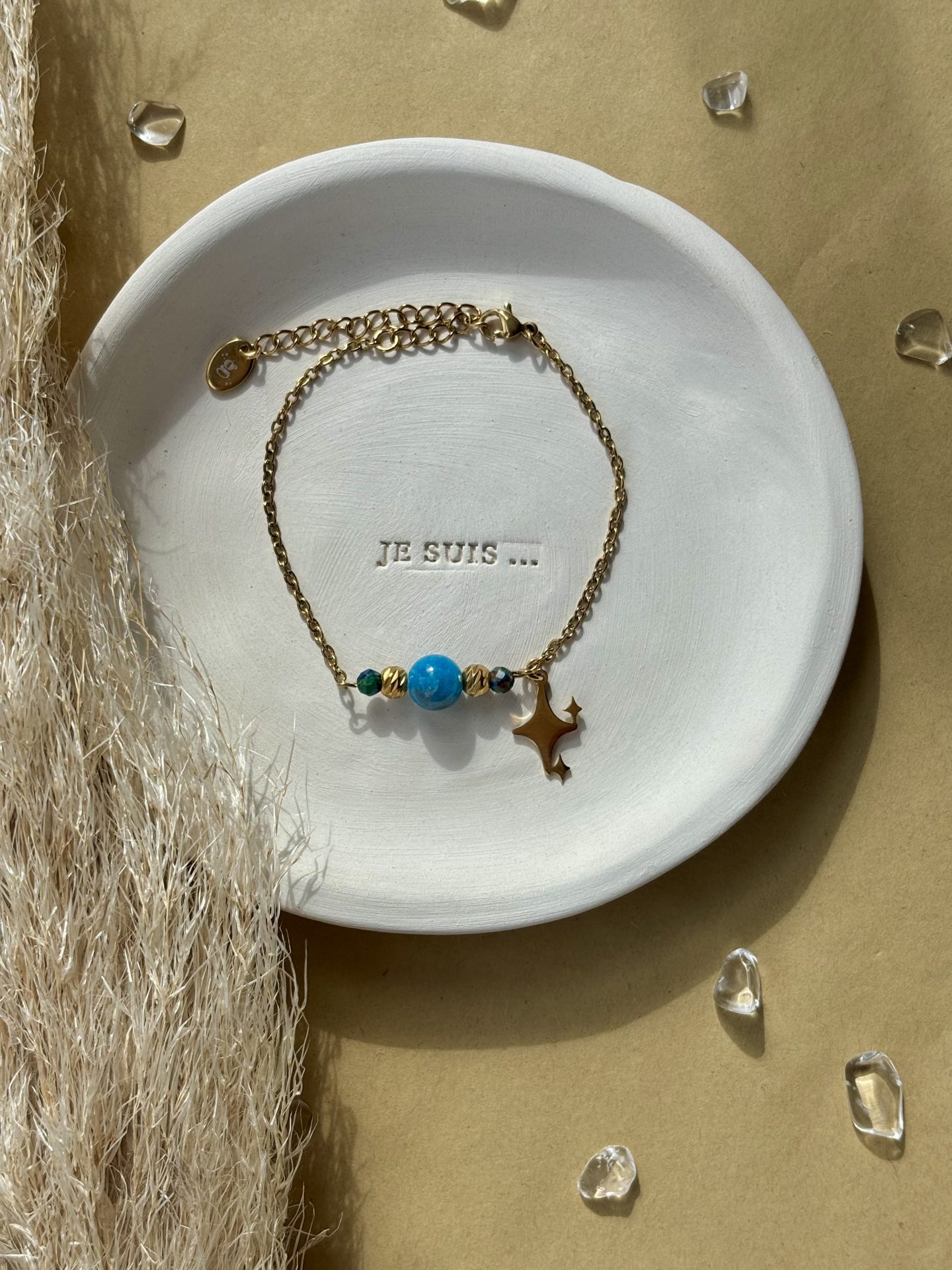 Bracelet Sphère Apatite Bleue - AzurGlow