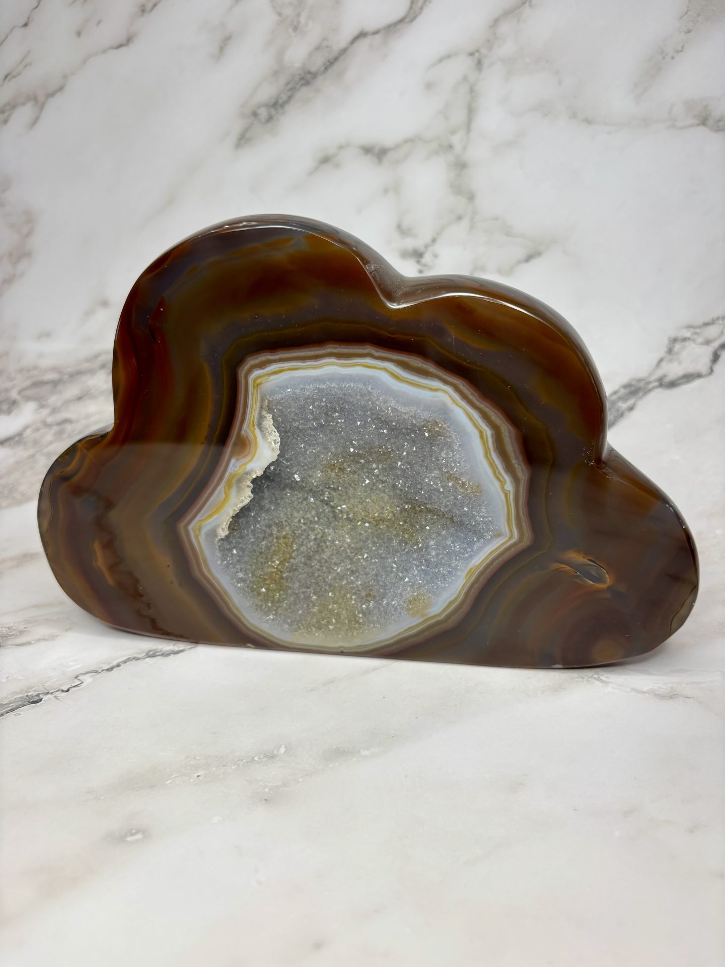 Géode d’Agate en forme de Nuage N°1 2045g – Qualité Extra