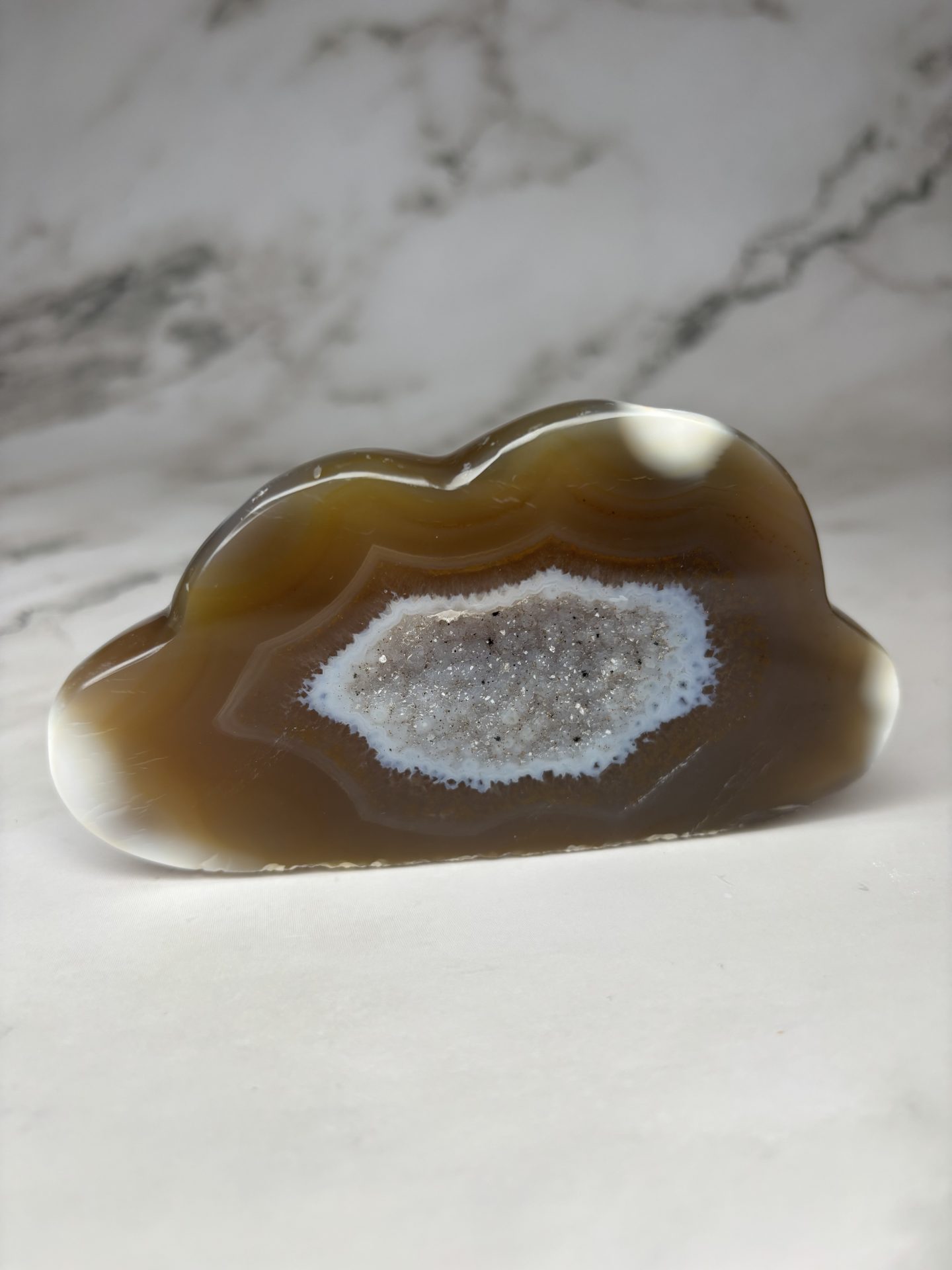 Géode d’Agate en forme de Nuage N°6 245g – Qualité Extra