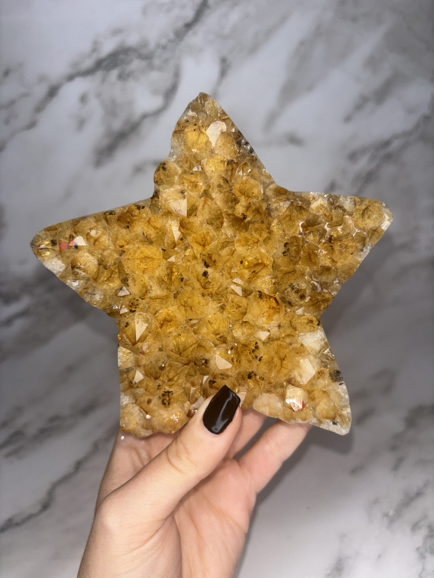 Citrine taillée en forme d'Etoile N°2 673g - Qualité EXTRA – Image 4