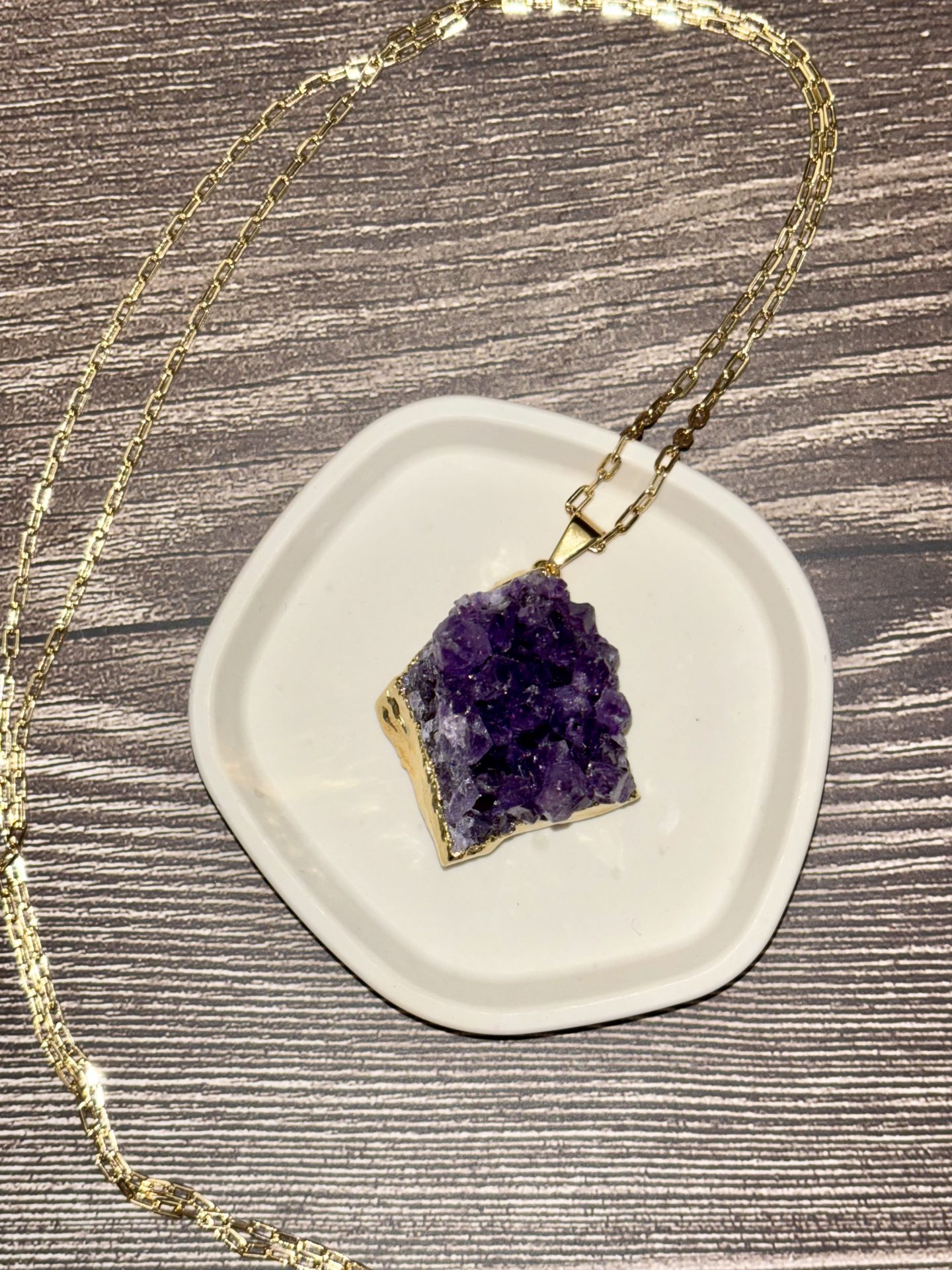 Pendentif Druse d'Améthyste du Brésil - PIÈCE UNIQUE – Image 5