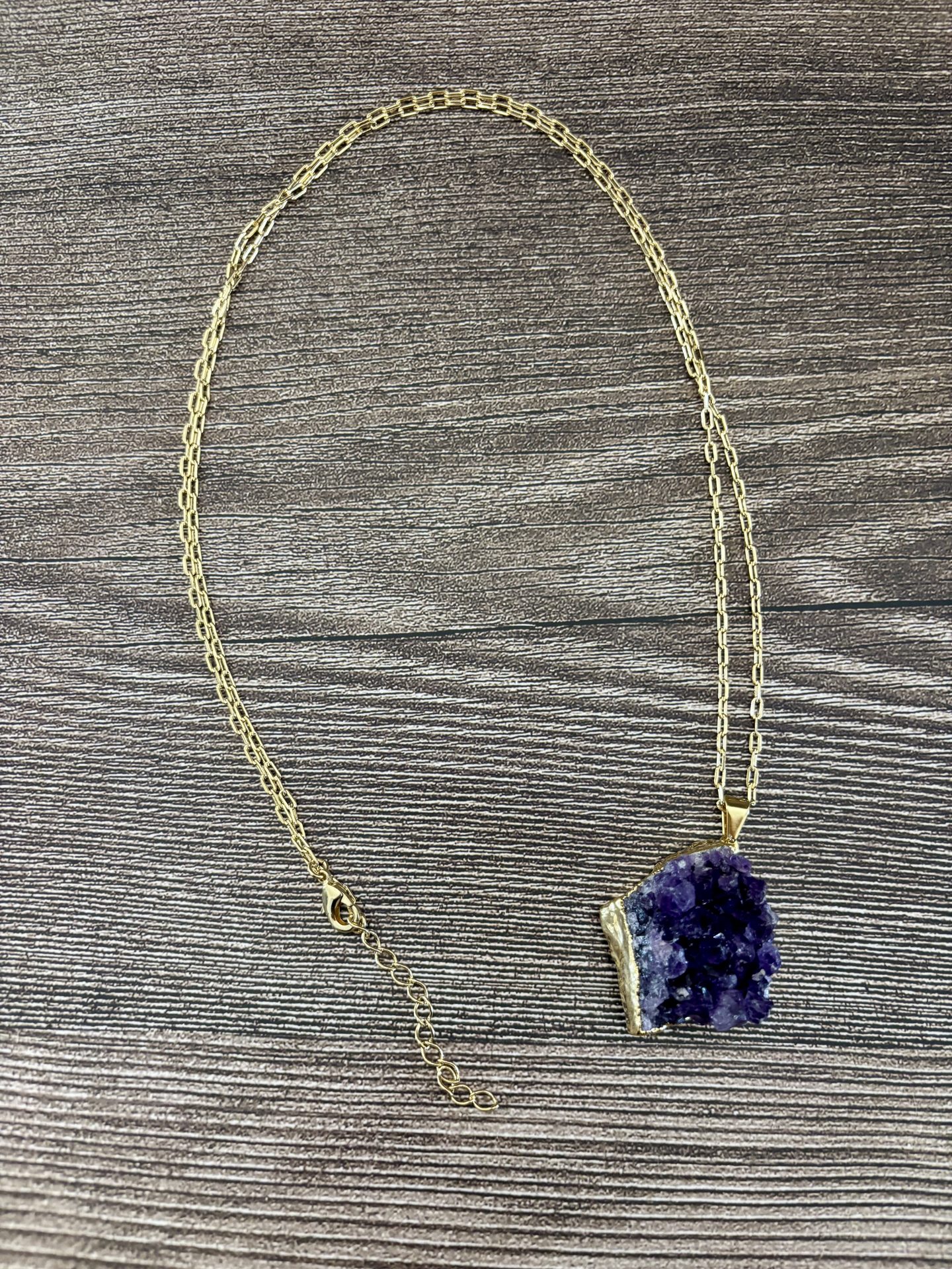 Pendentif Druse d'Améthyste du Brésil - PIÈCE UNIQUE – Image 3