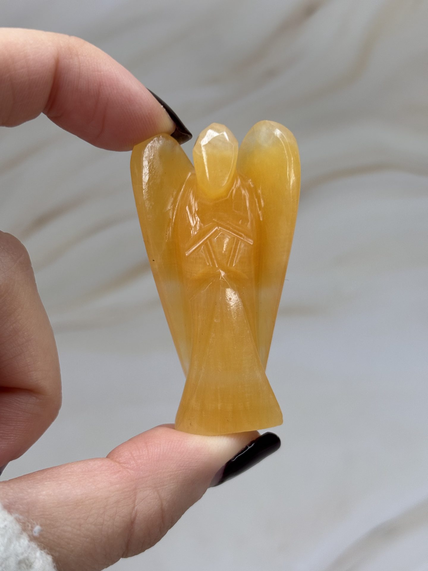 Ange de Poche en Calcite Orange de Chine AAA – Image 5