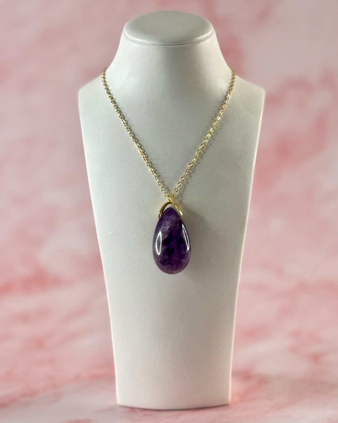 Pendentif Goutte Sautoir Améthyste A