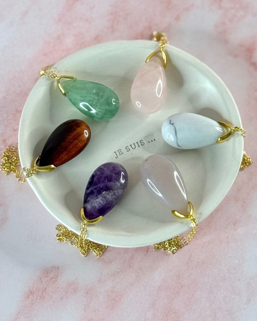 Pendentif Goutte Sautoir Fluorite Verte A+ – Image 5