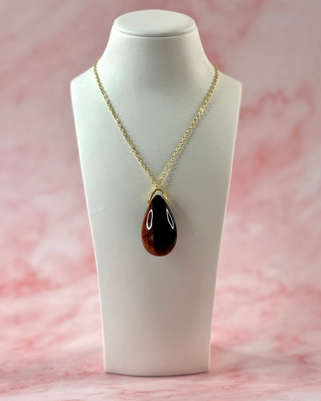 Pendentif Goutte Sautoir Oeil de Taureau AA