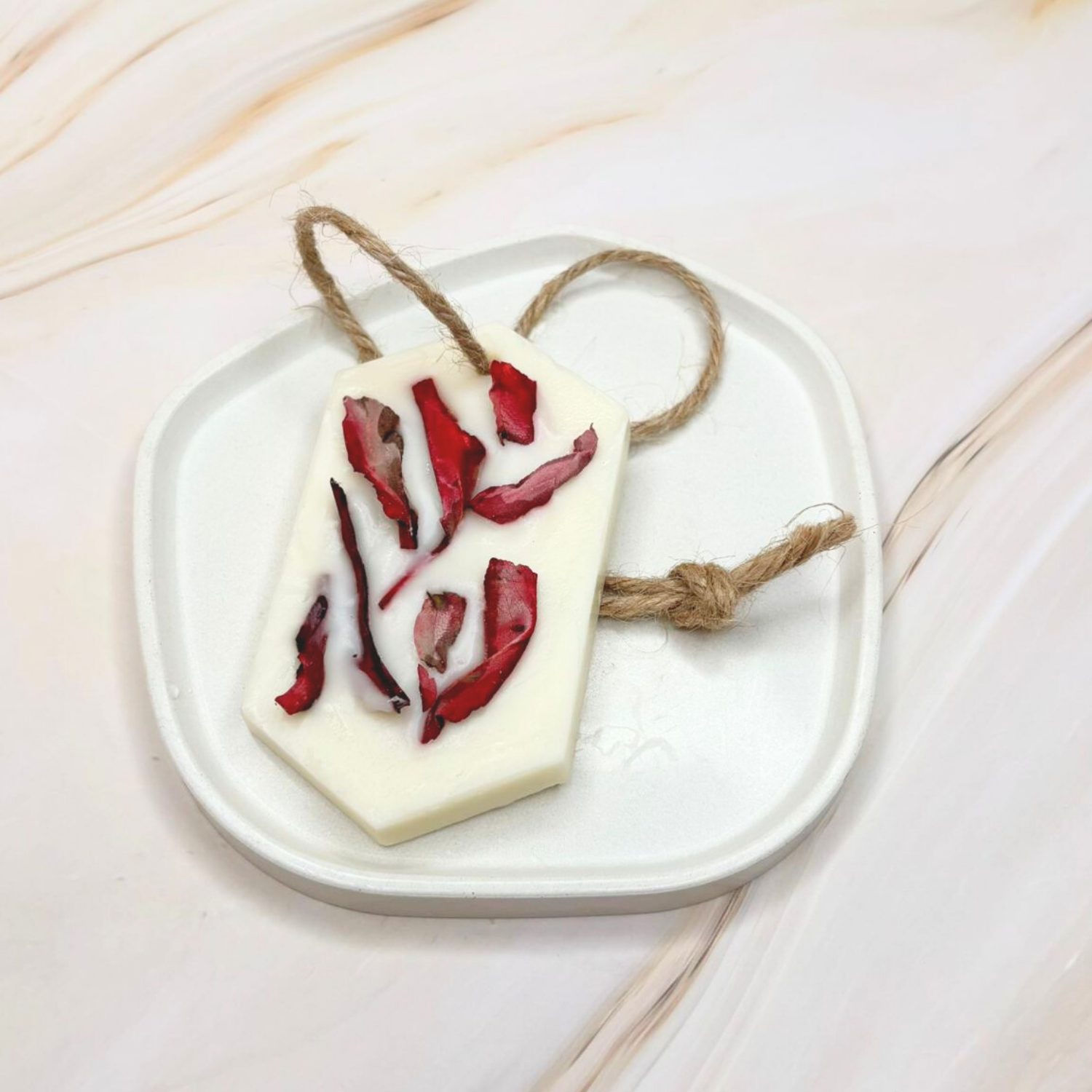 Suspension en Cire Parfumée Naturelle avec Feuilles de Sauge — Création Artisanale – Image 8