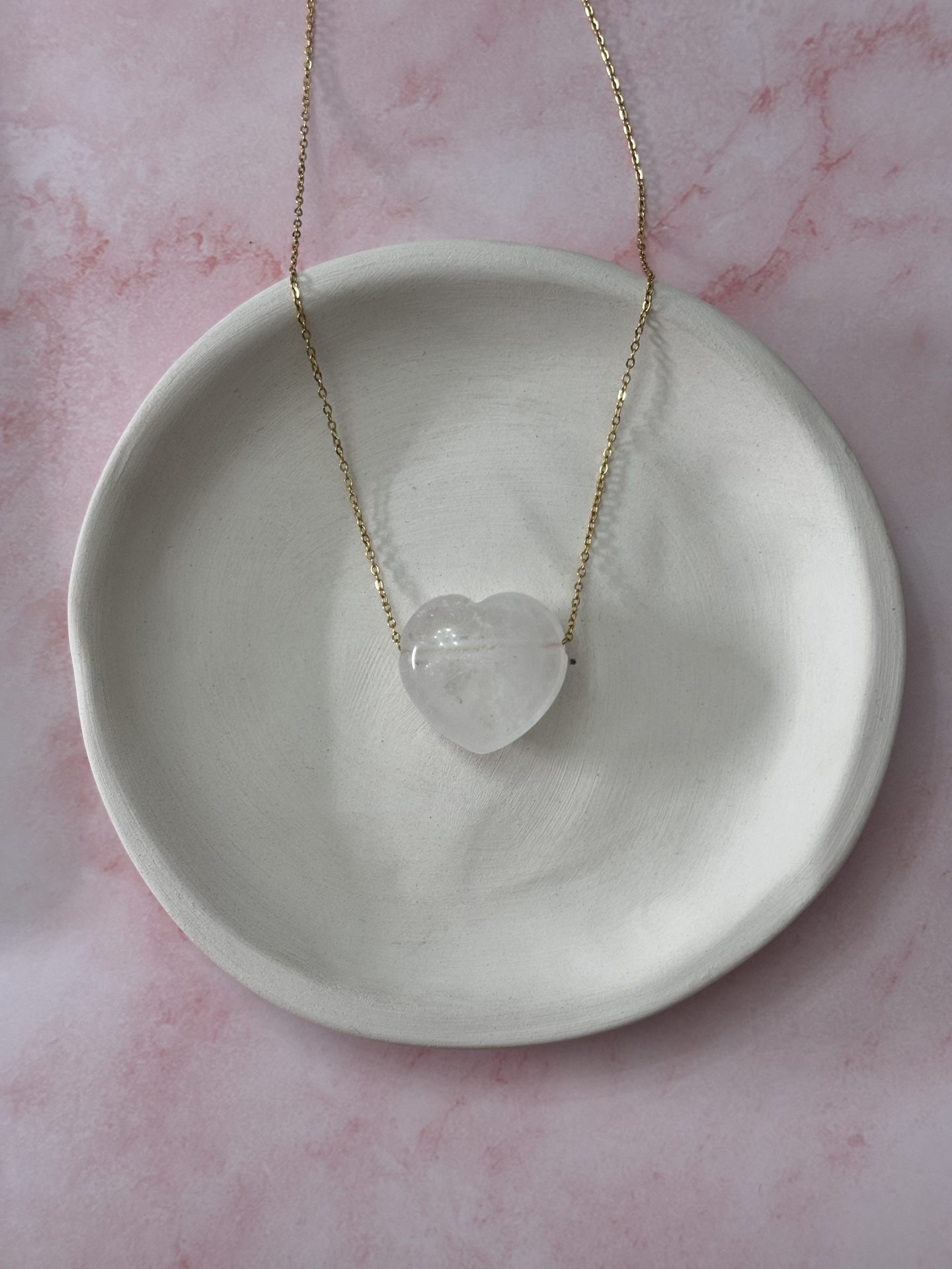 Collier Coeur en Cristal de Roche du Brésil A - Capsule Noël (Édition Limitée)